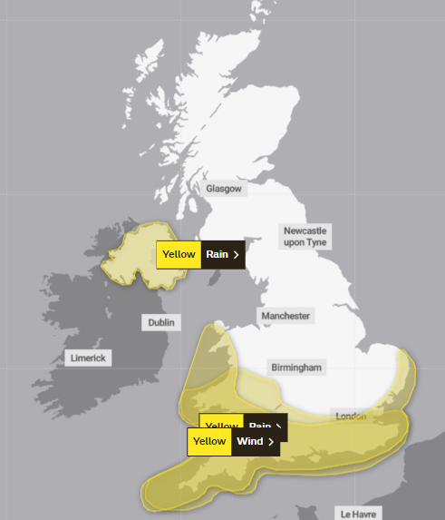 <p>Ciaran to bring heavy wind and rain to the South of England</p>
