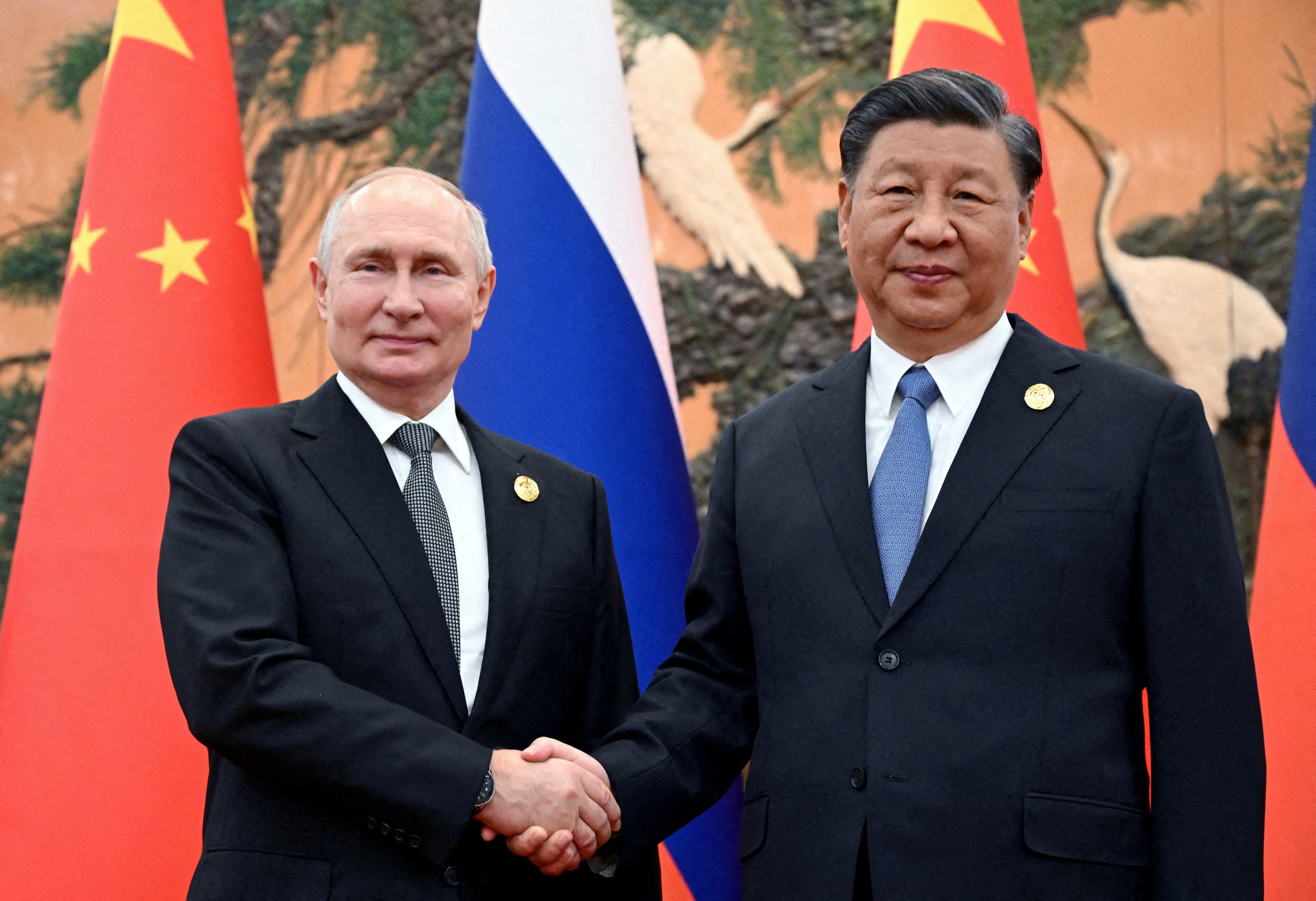 <p>Russia and China have become increasingly close in recent months with President Vladimir Putin considered a guest of honour at a meeting in Beijing this month</p>