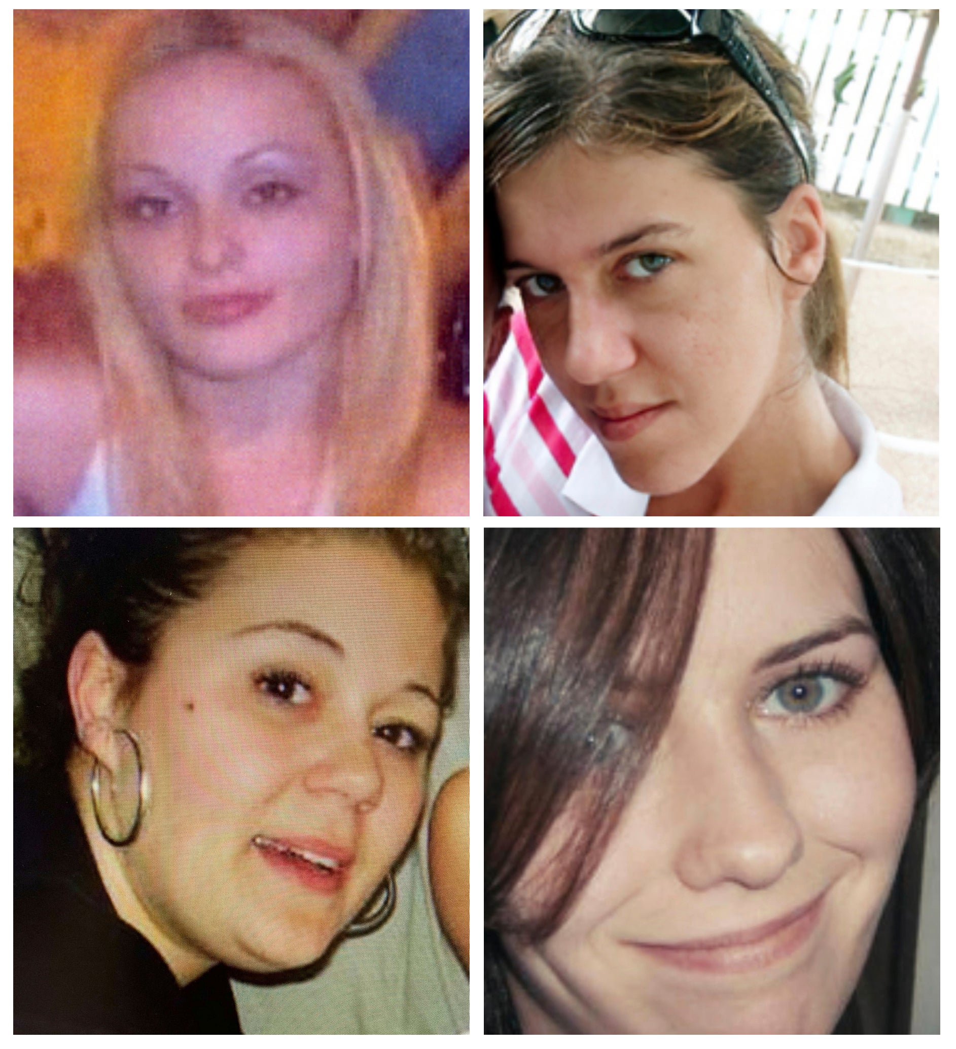 <p>This combination of undated image provided by the Suffolk County Police Department, shows Melissa Barthelemy, top left, Amber Costello, top right, Megan Waterman, bottom left, and Maureen Brainard-Barnes (bottom right). </p>