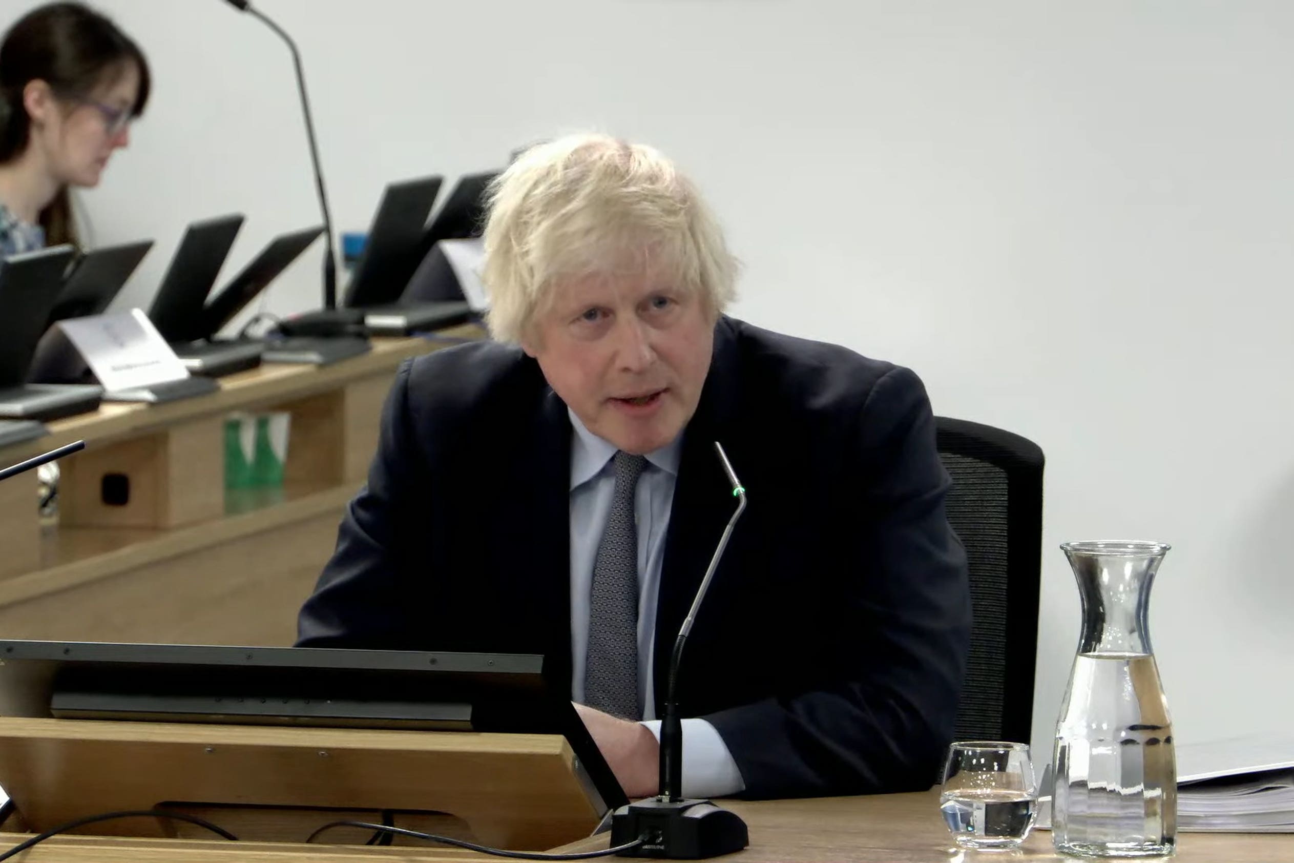 <p>Boris Johnson giving evidence at the UK Covid-19 Inquiry</p>