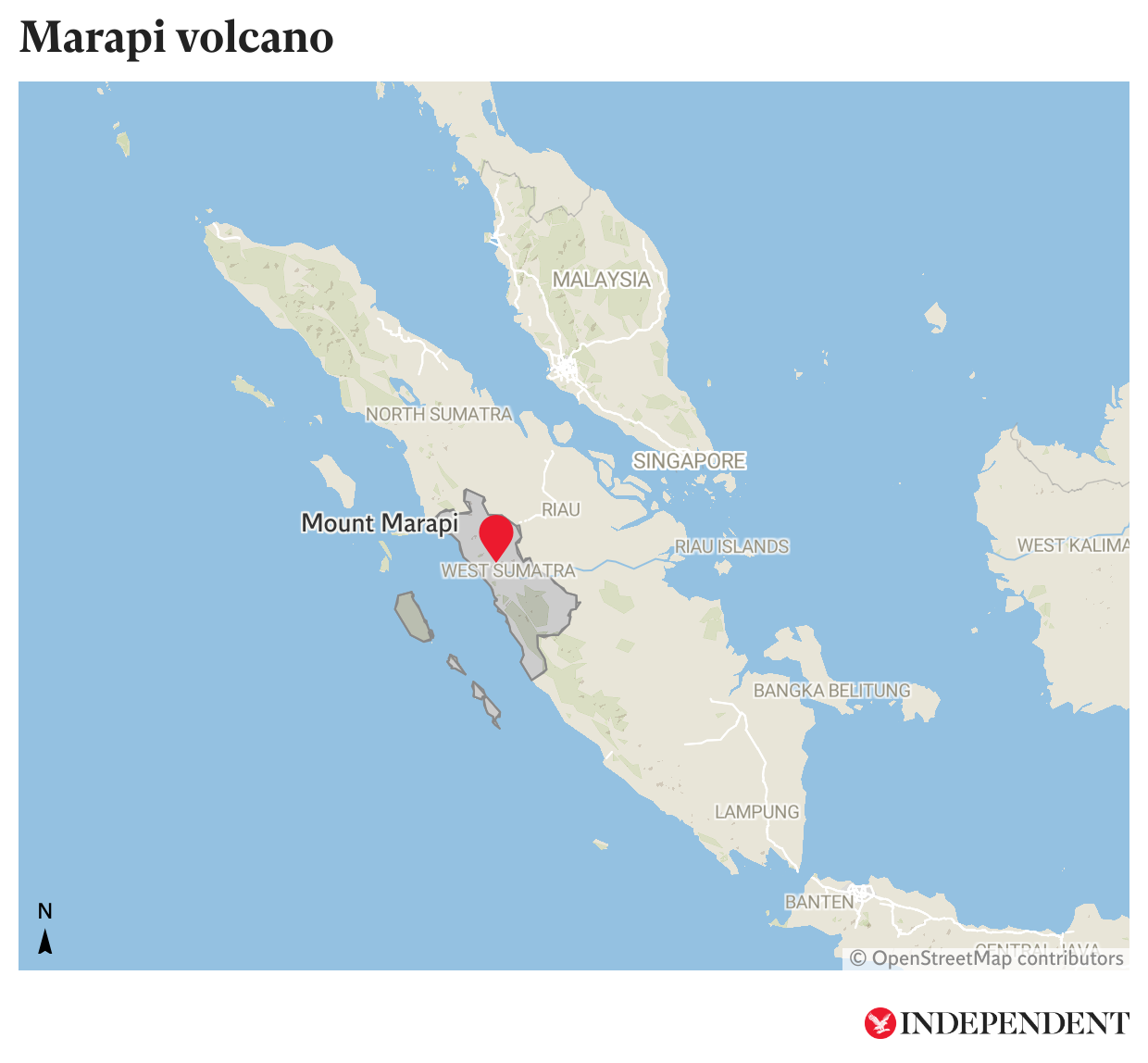 <p>The Marapi Volcano in West Sumatra, Indonesia</p>