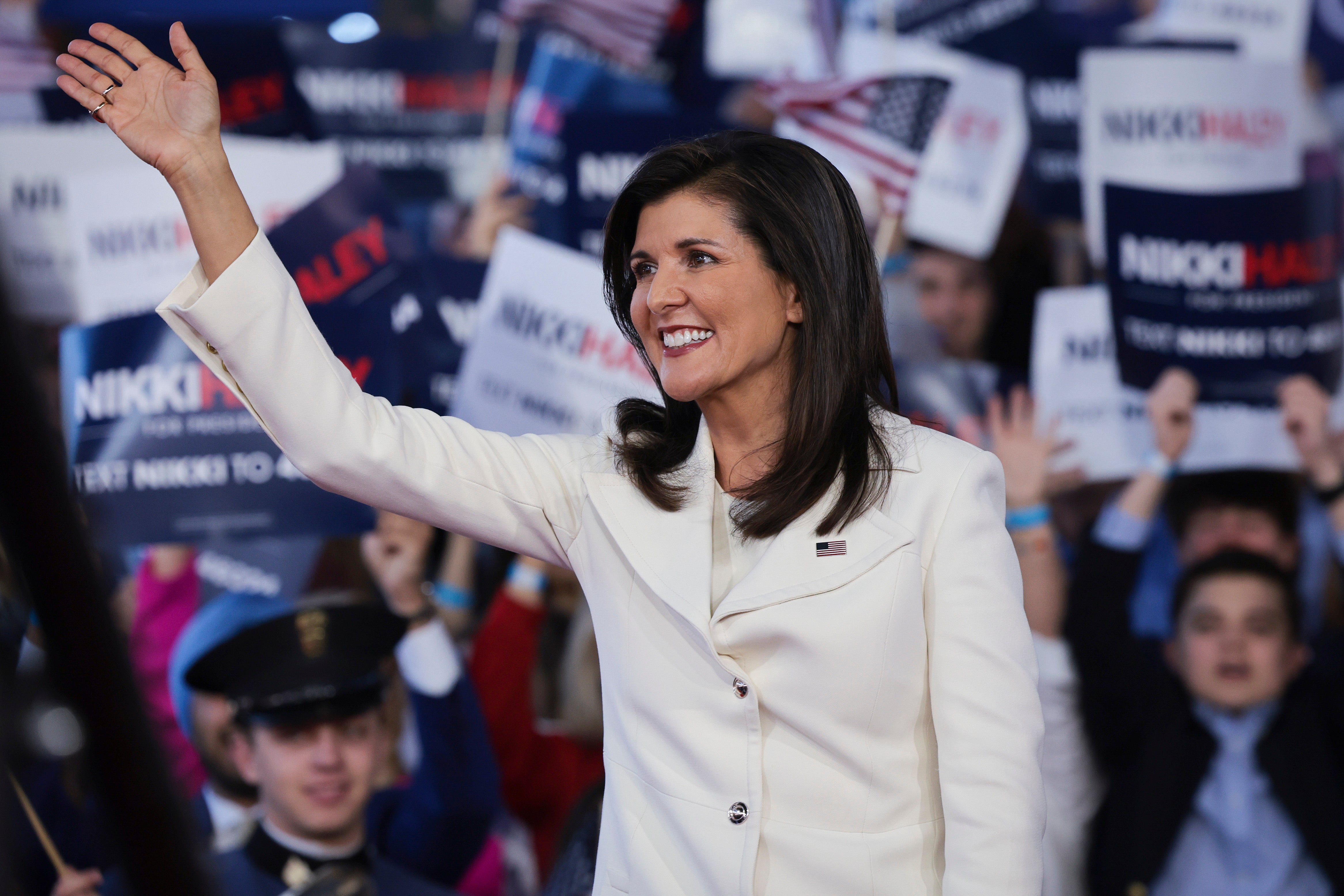 <p>Republican candidate Nikki Haley delivers speech on China in bid to win support</p>