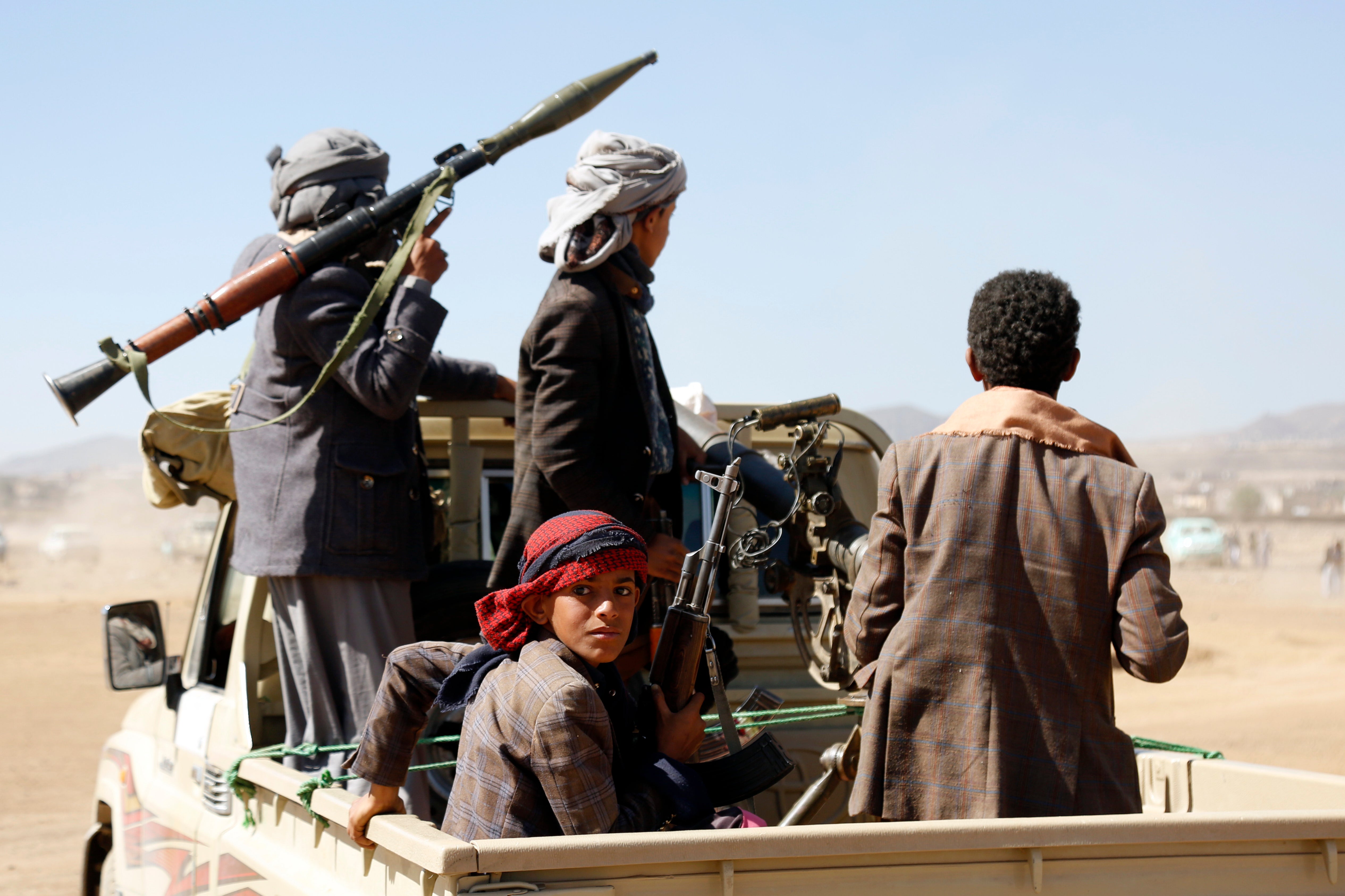 

<p>Houthi fighters and tribesmen stage a rally against the U.S. and the U.K. strikes on Houthi-run military sites near Sanaa</p>
<p>” height=”3374″ width=”5061″ layout=”responsive” i-amphtml-layout=”responsive”><i-amphtml-sizer slot=