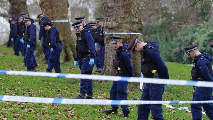 Authorities are protecting the area where a young male was fatally wounded by a knife at a popular lookout point in London on the last day of the year.