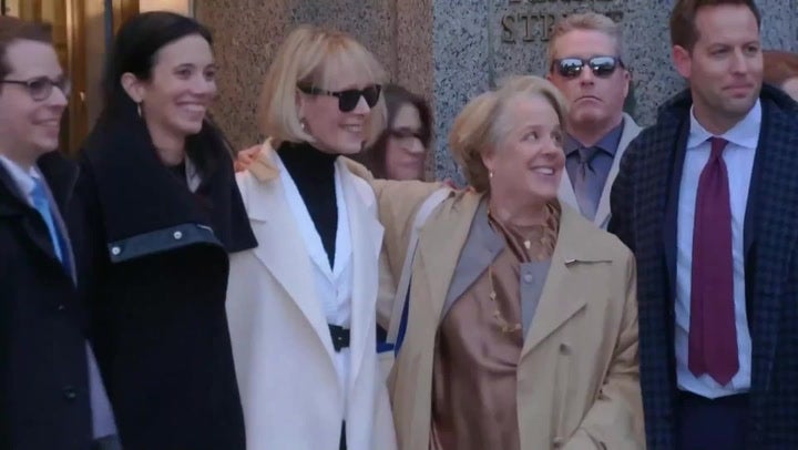 

<p>E Jean Carroll with her legal team outside after Friday’s verdict  </p>
<p>” height=”406″ width=”720″ layout=”responsive” i-amphtml-layout=”responsive”><i-amphtml-sizer slot=