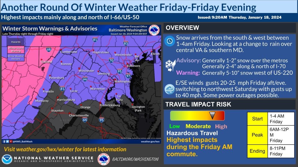 

<p>The National Weather Service warns of a hazardous commute on Friday morning for Washington, DC residents</p>
<p>” height=”540″ width=”960″ layout=”responsive” i-amphtml-layout=”responsive”><i-amphtml-sizer slot=