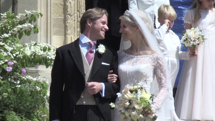 A recently surfaced video shows Thomas Kingston smiling affectionately at Lady Gabriella Windsor during their wedding.