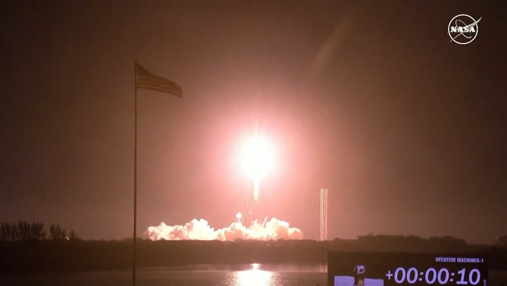 SpaceX successfully launches a rocket aimed at achieving the first US moon landing in 52 years.