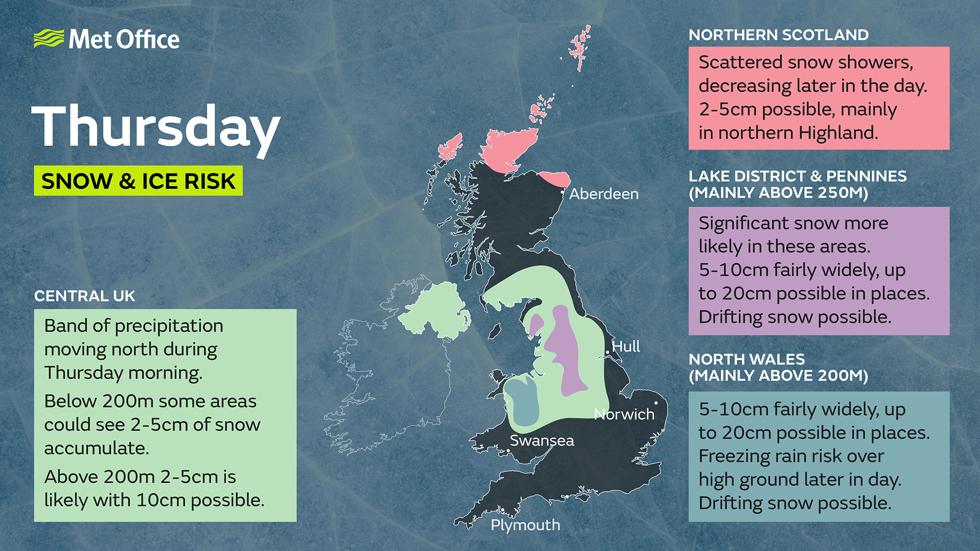 

<p>Met Office map shows snow and ice risk on Thursday</p>
<p>” height=”1080″ width=”1920″ layout=”responsive” i-amphtml-layout=”responsive”><i-amphtml-sizer slot=
