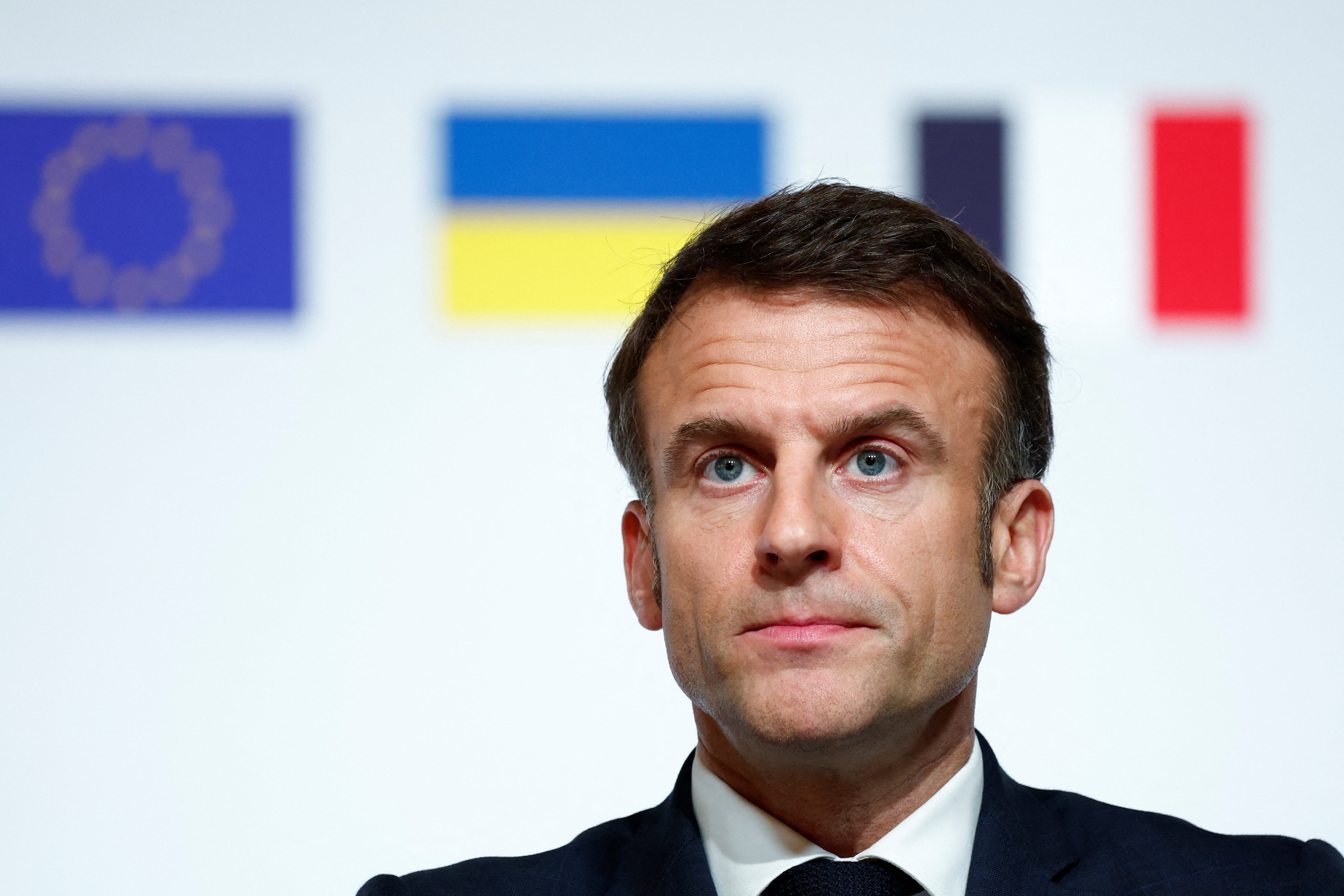 

<p>French President Emmanuel Macron attends a press conference at the end of the meeting in support of Ukraine</p>
<p>” height=”3667″ width=”5500″ layout=”responsive” i-amphtml-layout=”responsive”><i-amphtml-sizer slot=