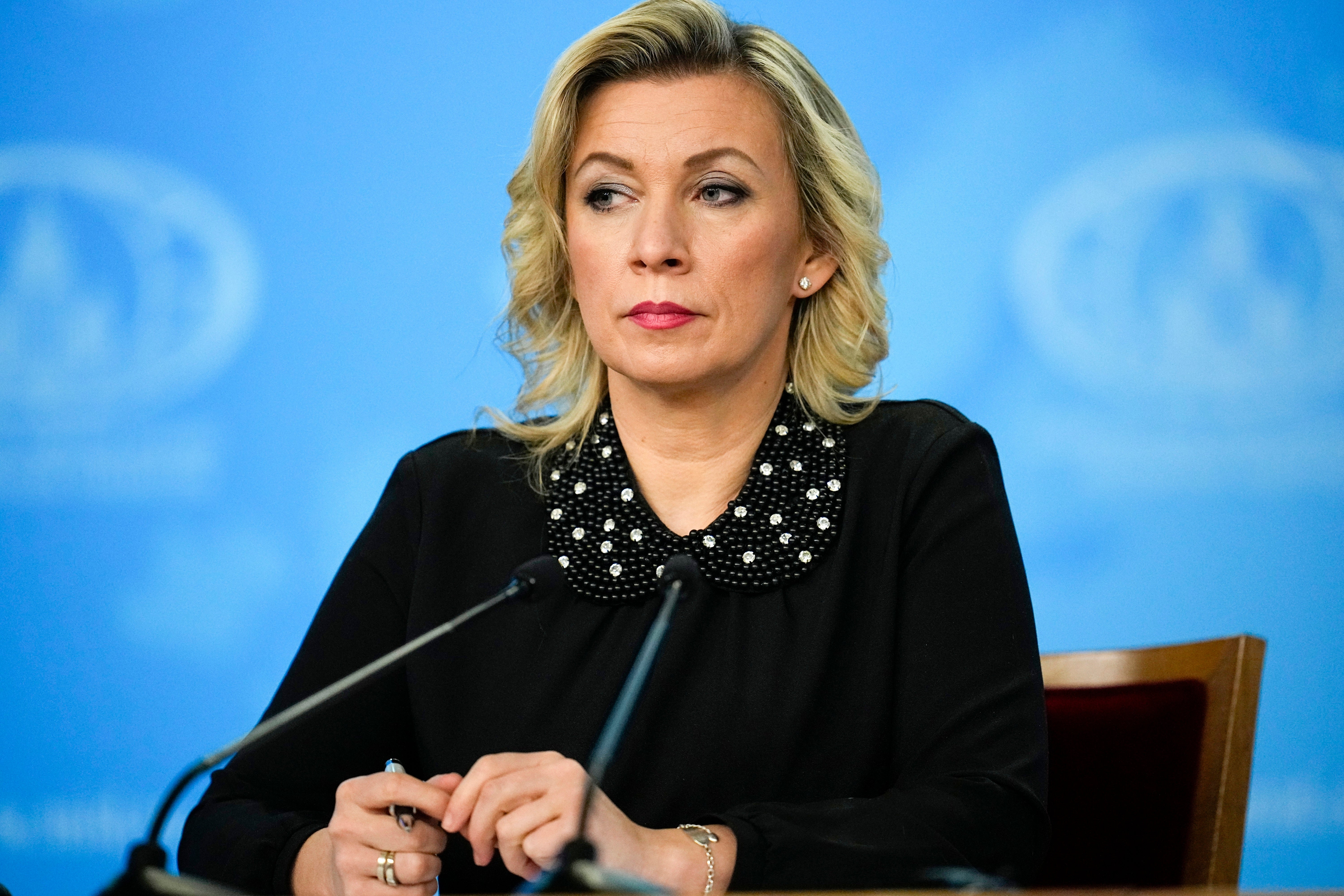 

<p>Russian foreign ministry spokeswoman Maria Zakharova</p>
<p>” height=”4000″ width=”6000″ layout=”responsive” i-amphtml-layout=”responsive”><i-amphtml-sizer slot=