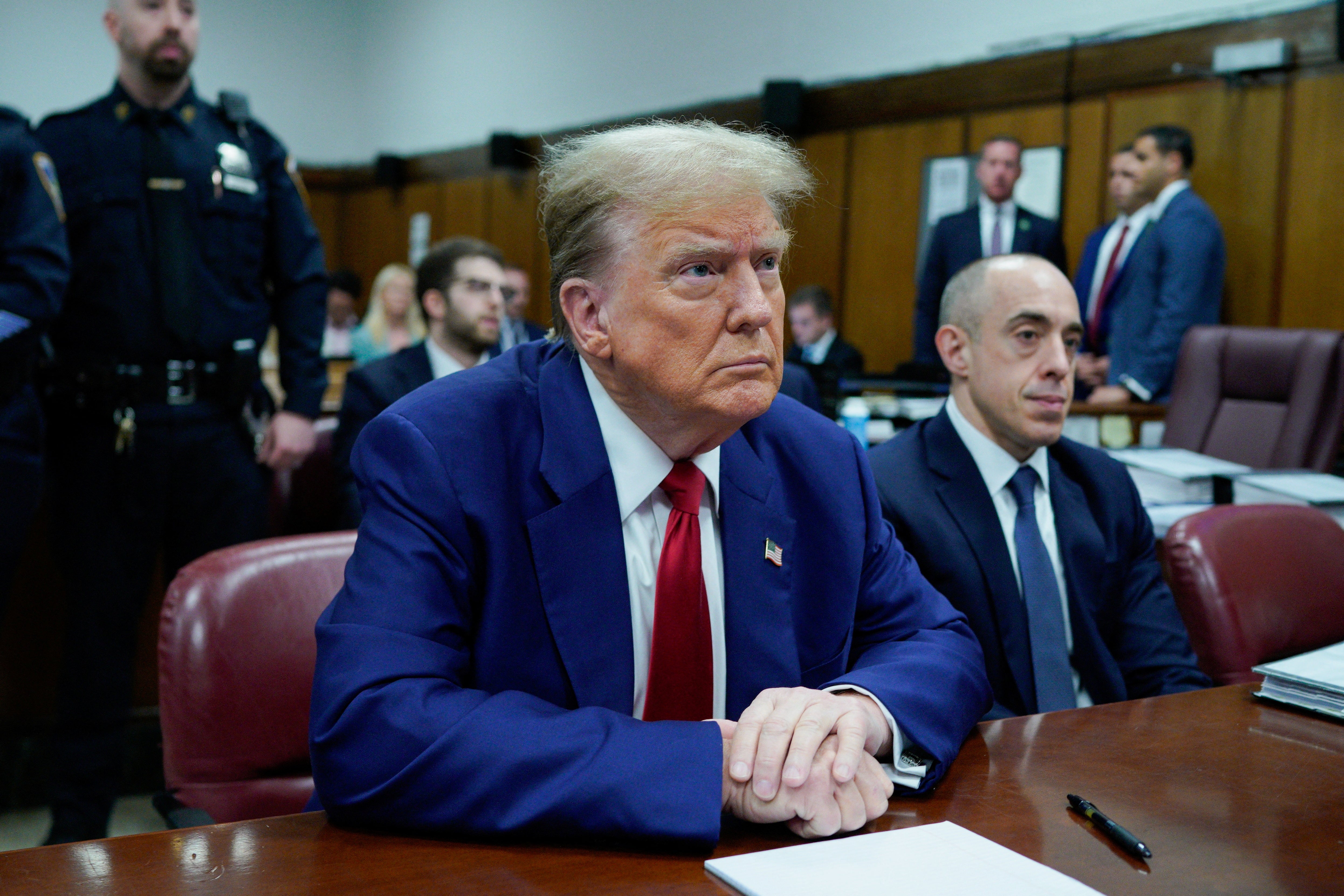 Donald Trump in court for his criminal trial