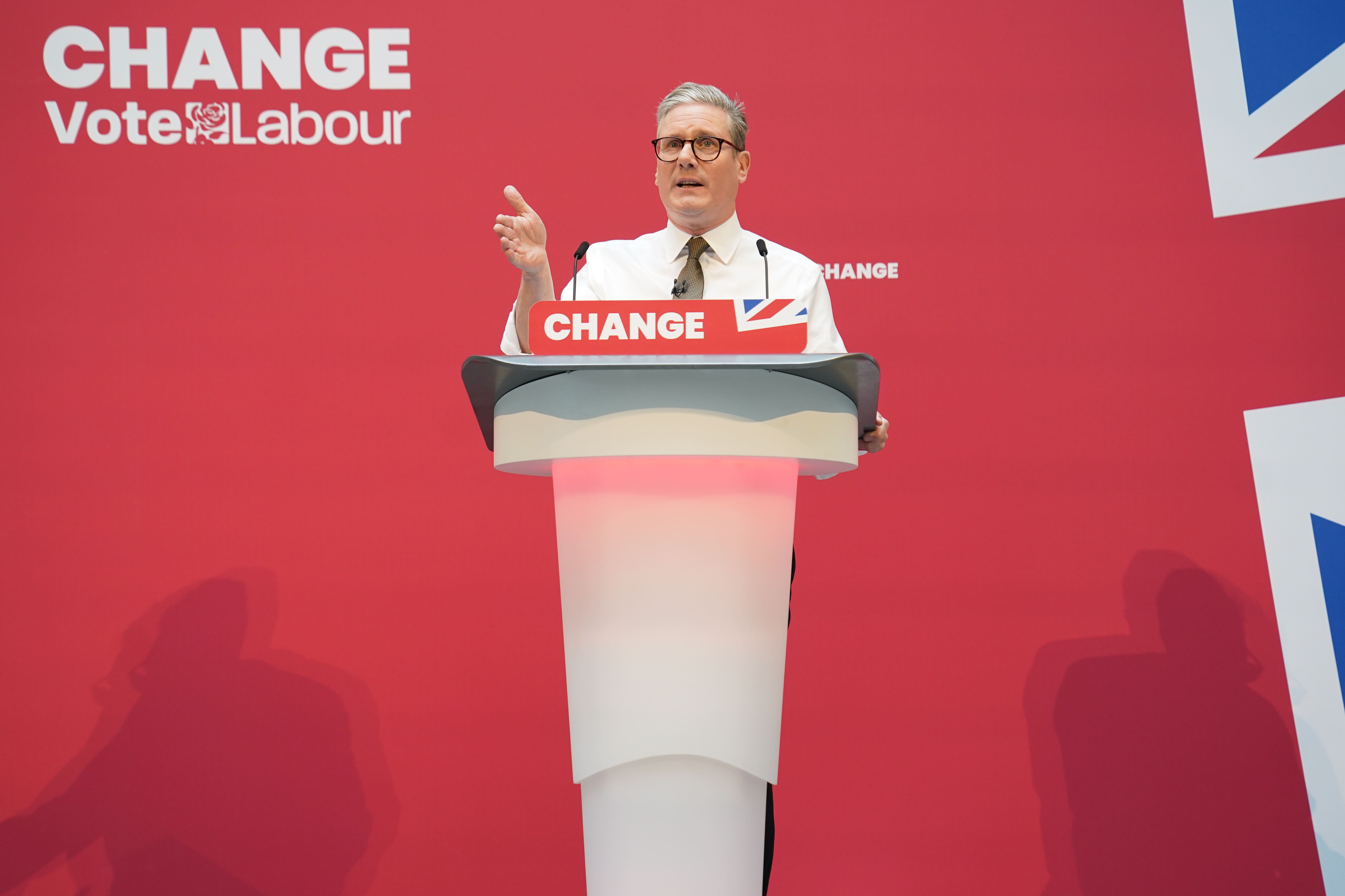 Labour Party leader Sir Keir Starmer during his party’s manifesto launch (Stefan Rousseau/PA)