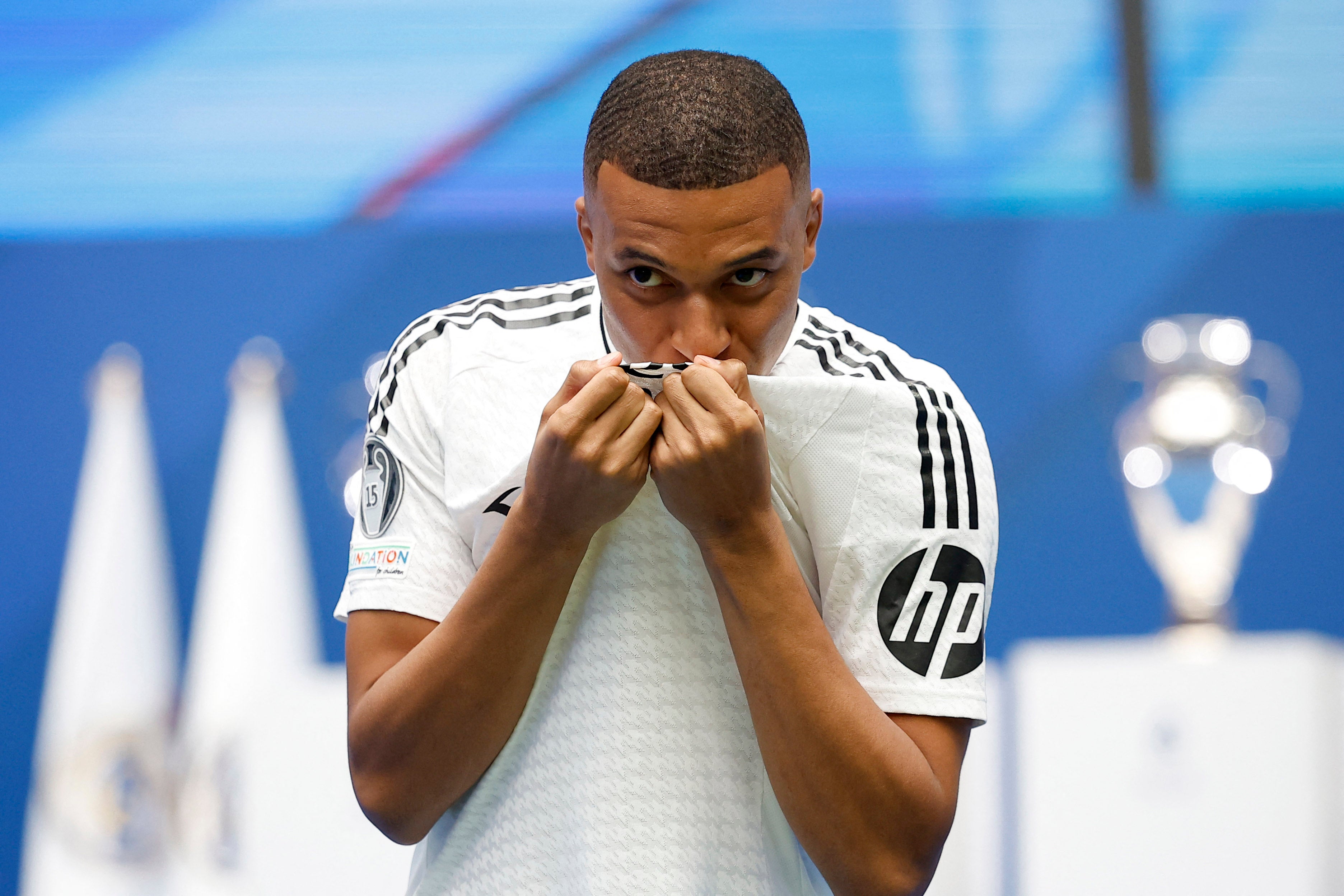 Kylian Mbappe is unveiled as a Real Madrid player