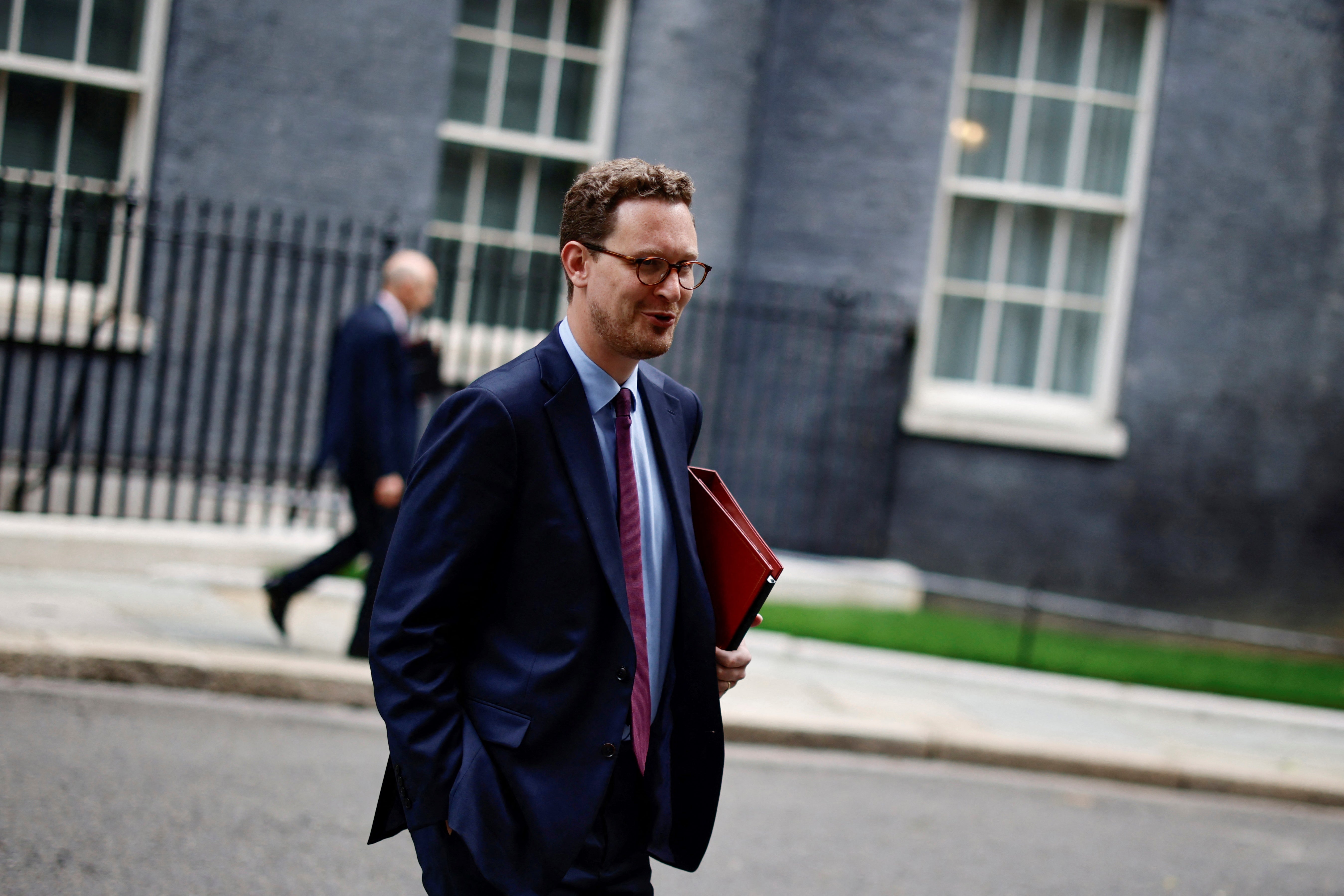 Chief Secretary to the Treasury Darren Jones leaves after a cabinet meeting at 10 Downing Street in London