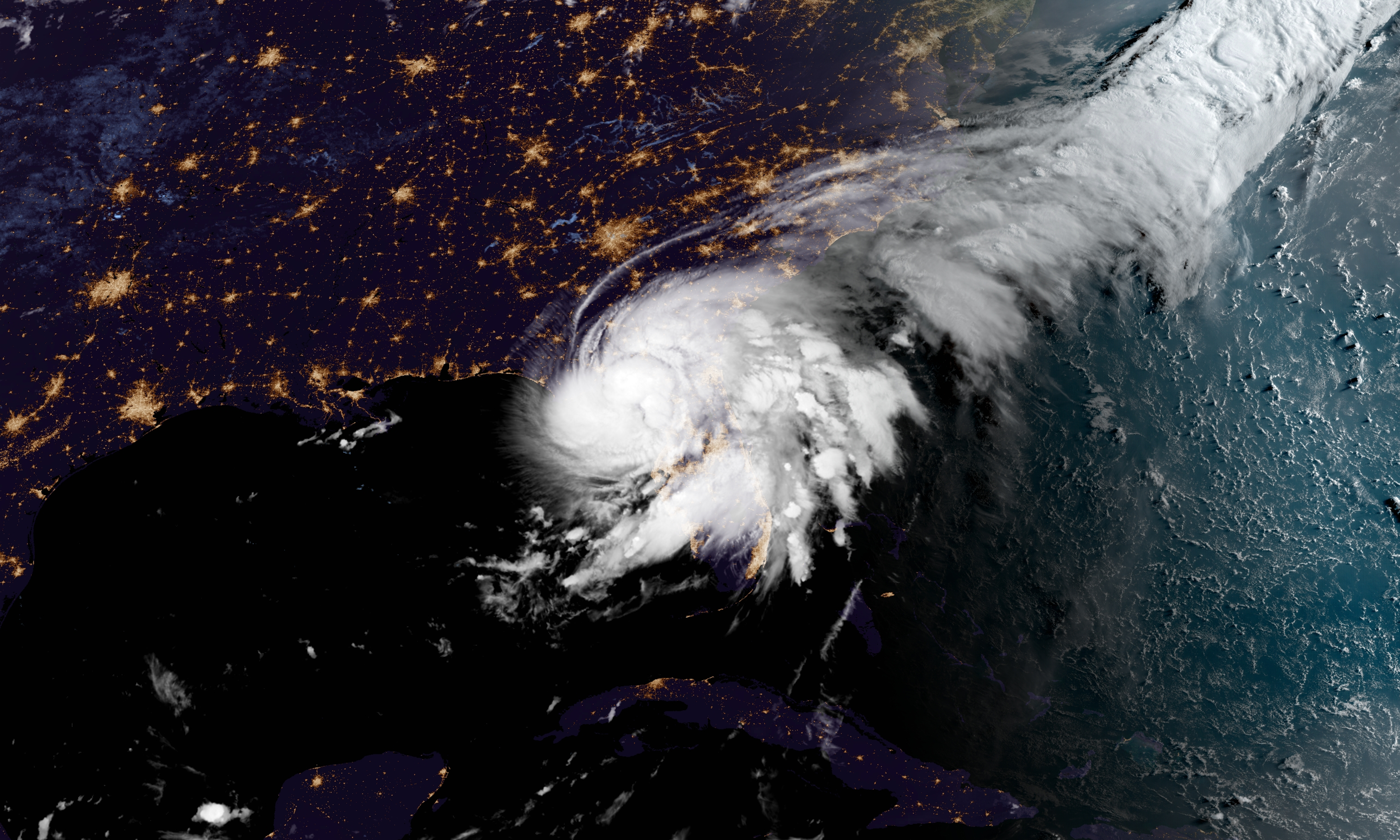 Hurricane Debby, a category 1 storm, made landfall in Florida Monday morning