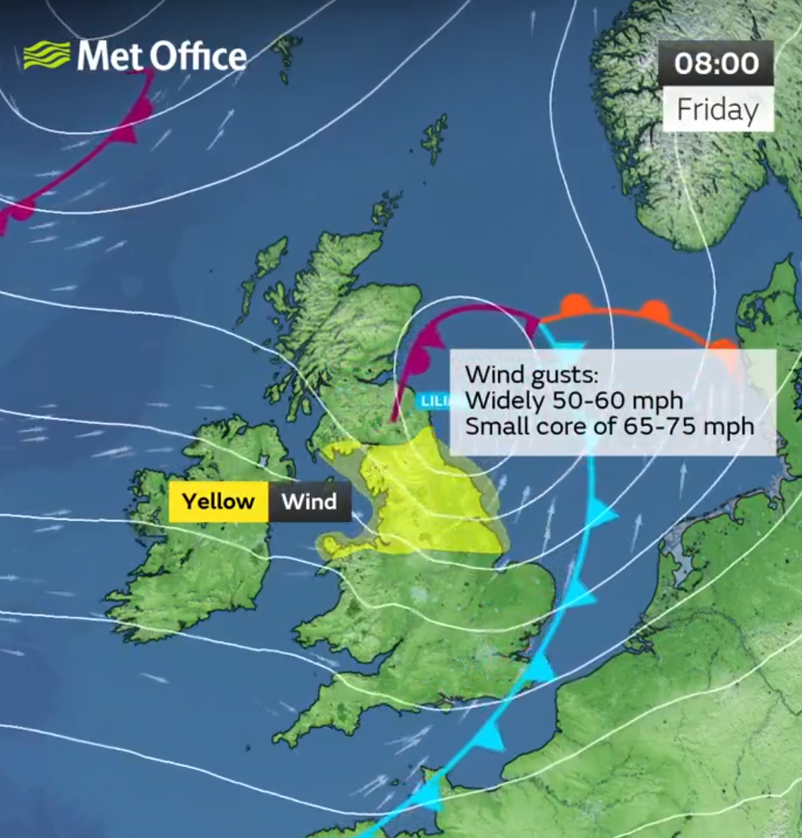 Met Office issued yellow warnings in place for the morning