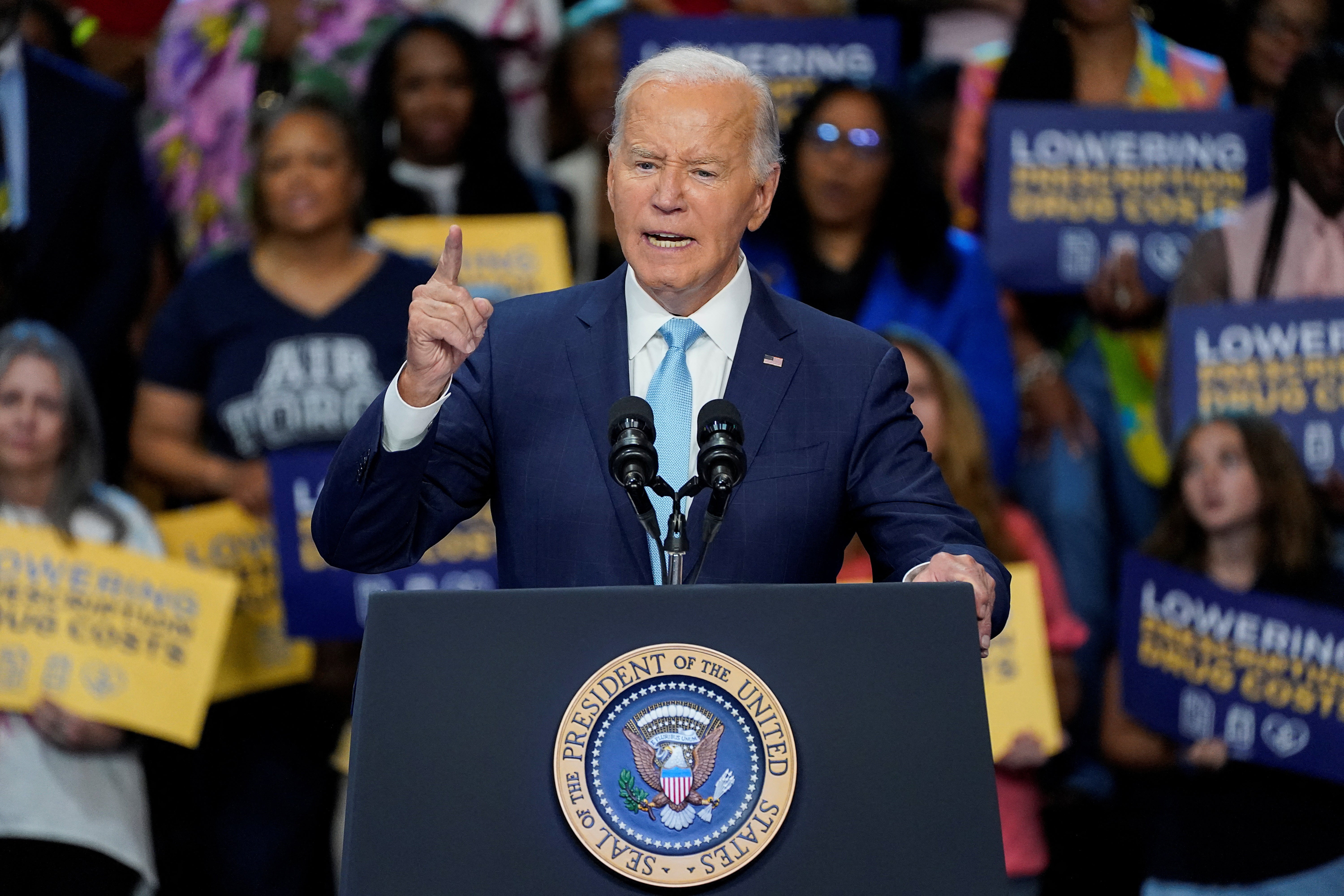 President Joe Biden was fired up when addressing the enthusiastic crowd