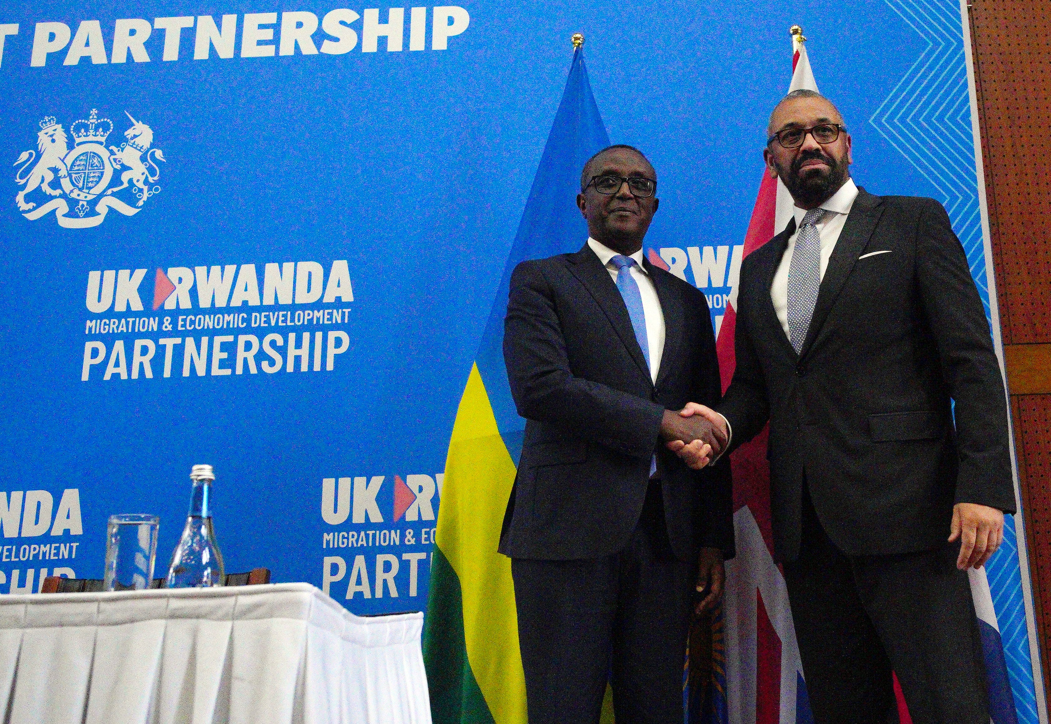 James Cleverly signed a fresh treaty with Rwanda in December (Ben Birchall/PA)