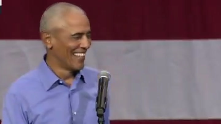 Obama uses diaper joke to mock Donald Trump at Pittsburgh rally for Kamala Harris