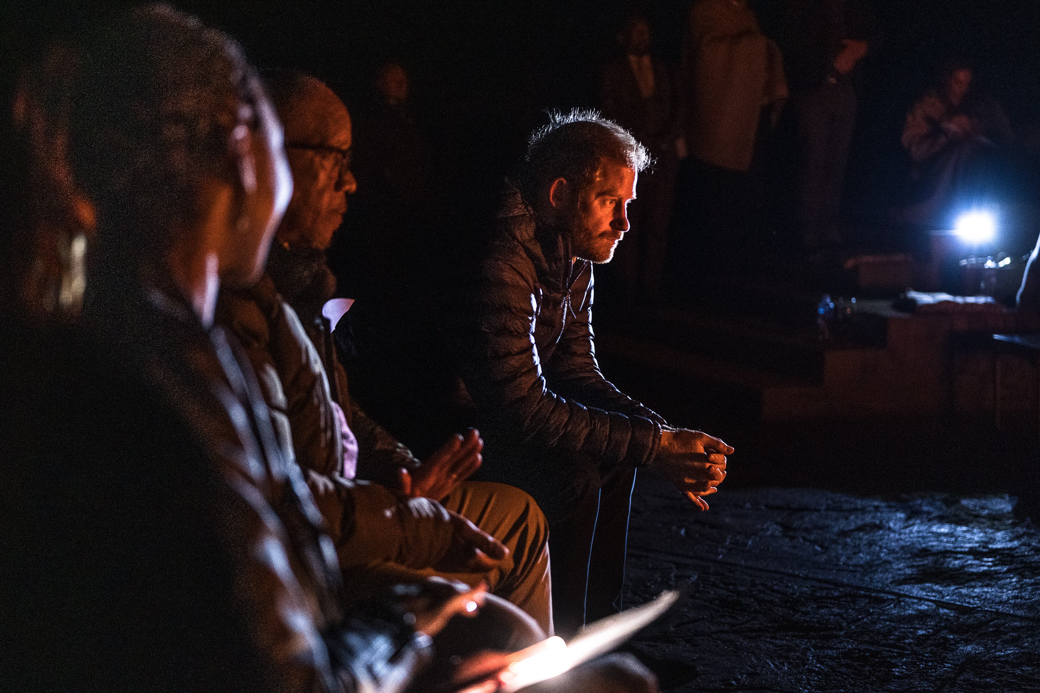 Prince Harry attended a bonfire to raise awareness of his charity Sentebale in South Africa last night.