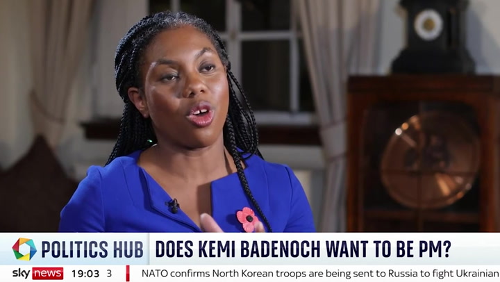 Tory leader hopeful Kemi Badenoch refuses to say if she wants to be prime minister