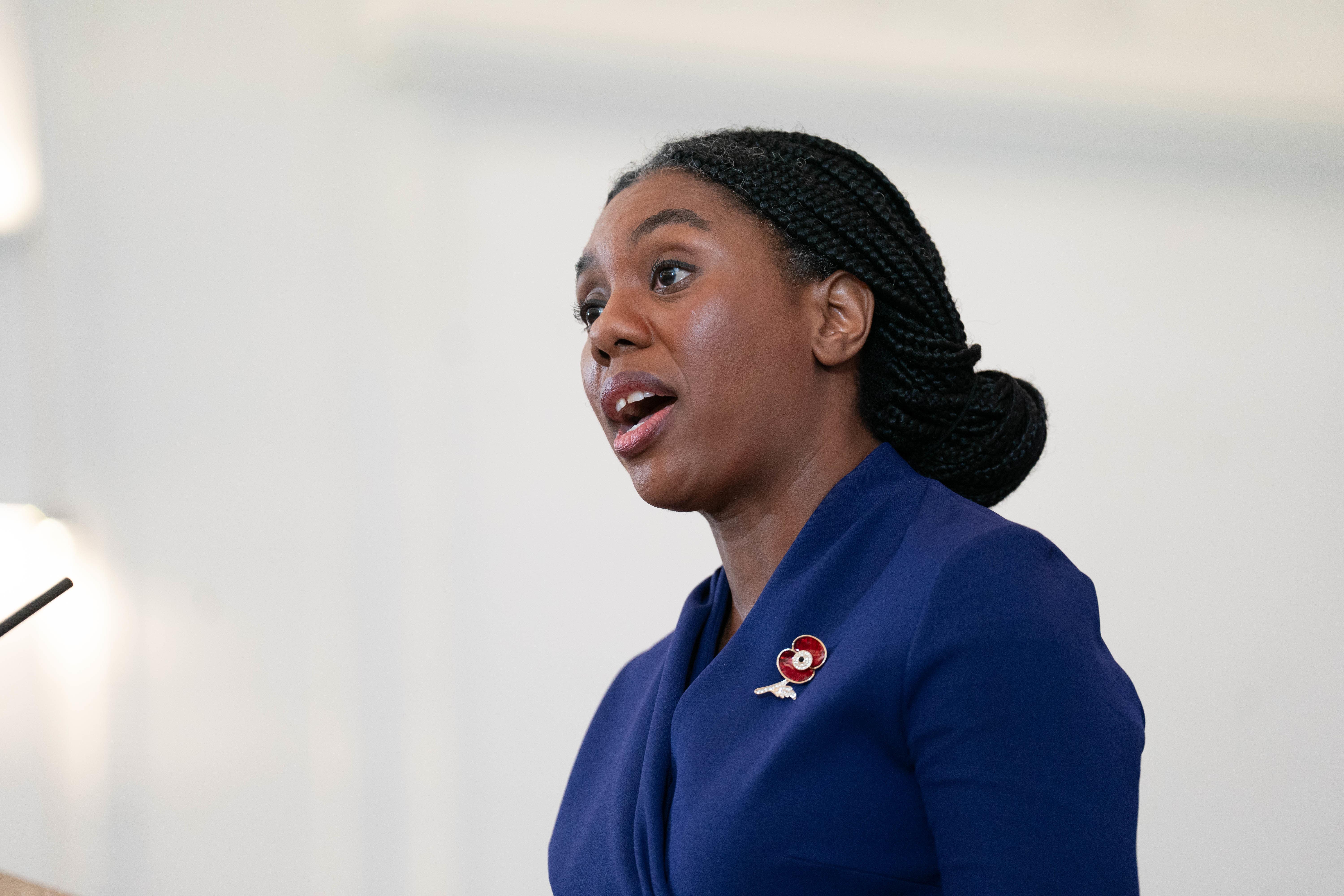 Kemi Badenoch delivers her victory speech after being elected leader of the Conservative Party