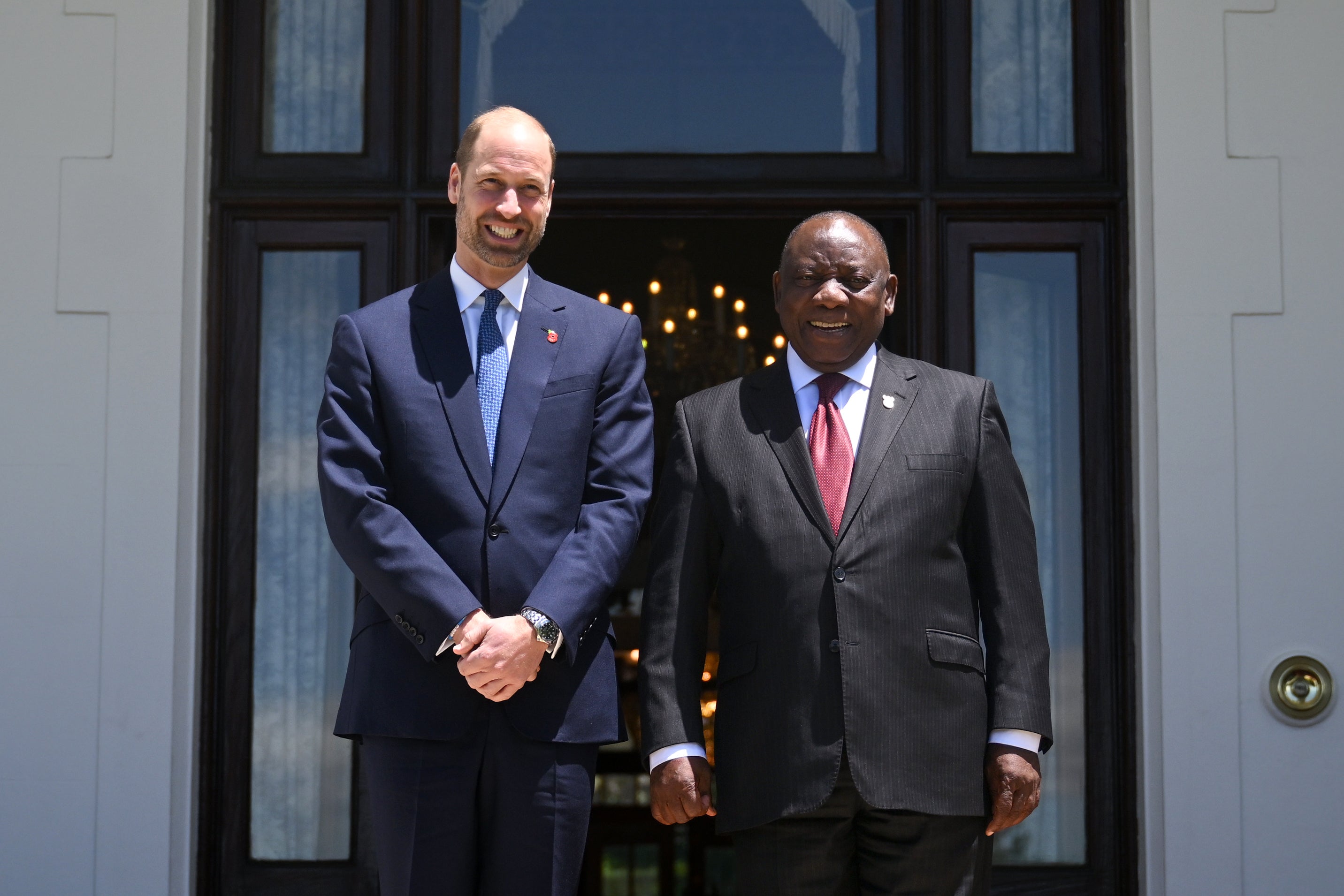 Prince William, Prince of Wales meets the President of South Africa, Cyril Ramaphosa, at his Official Residence