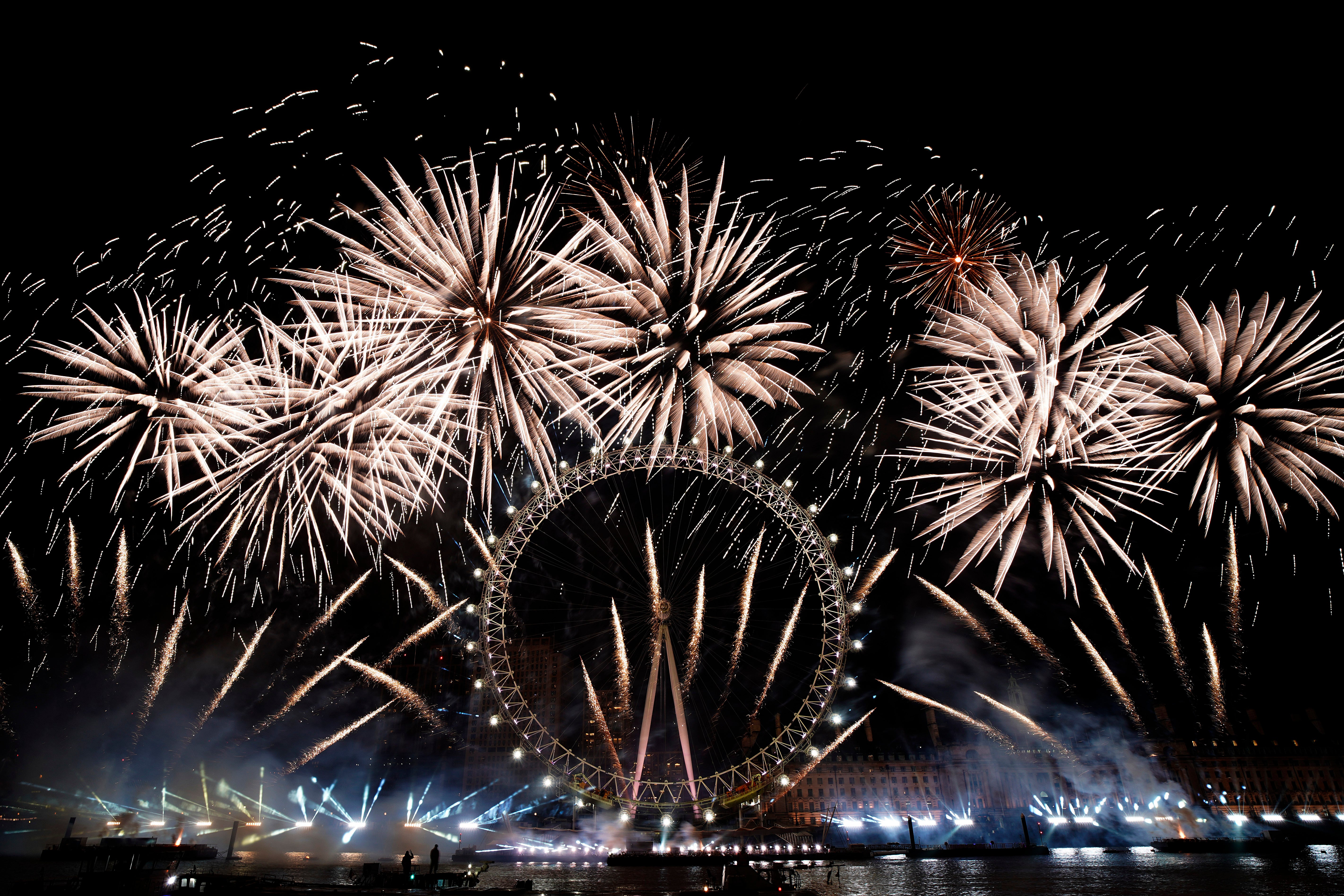 Fireworks light-up the sky over the London Eye in central London to celebrate the New Year last year