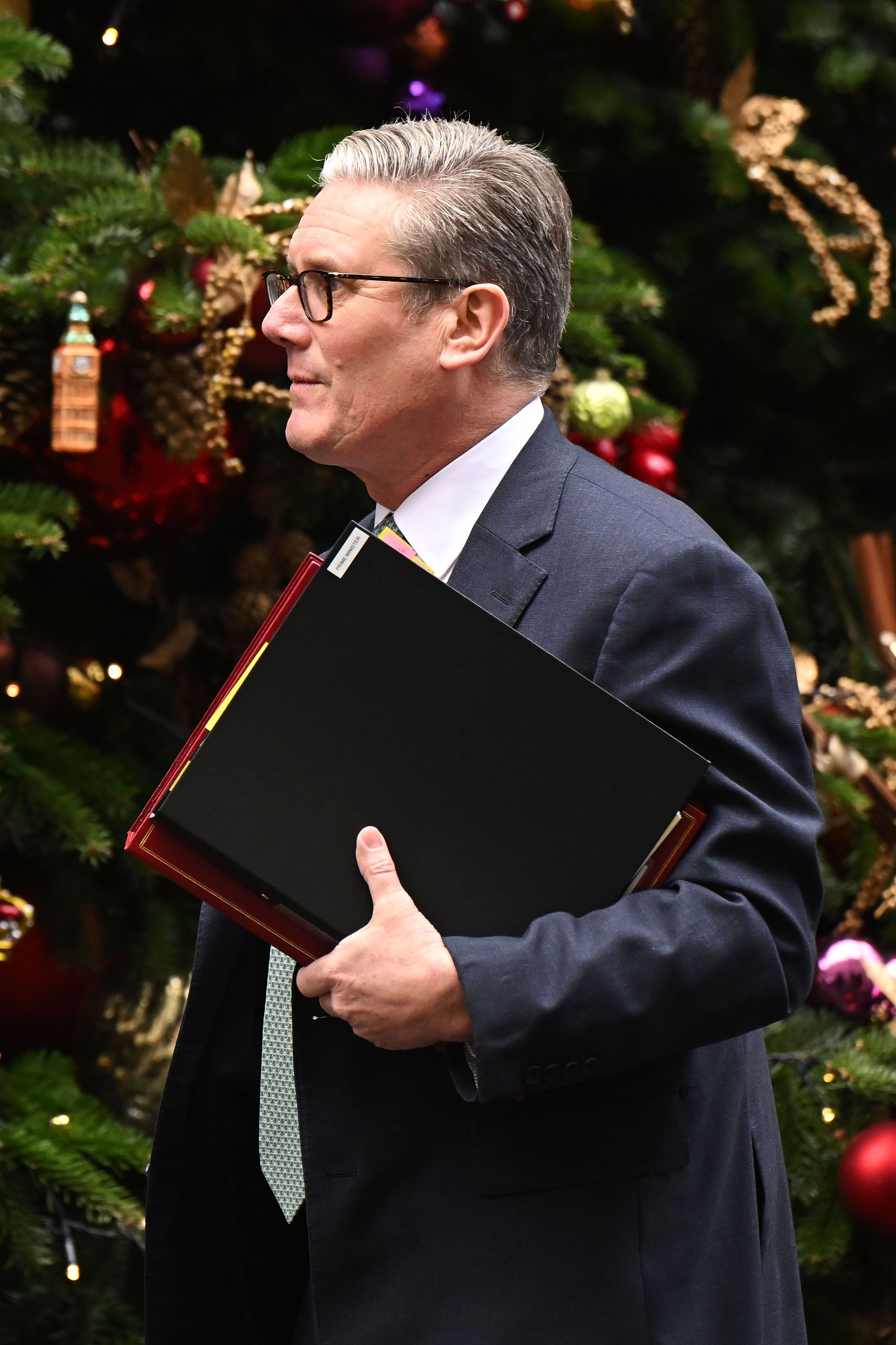 Prime minister Keir Starmer leaves 10 Downing Street for Prime Minister's Questions