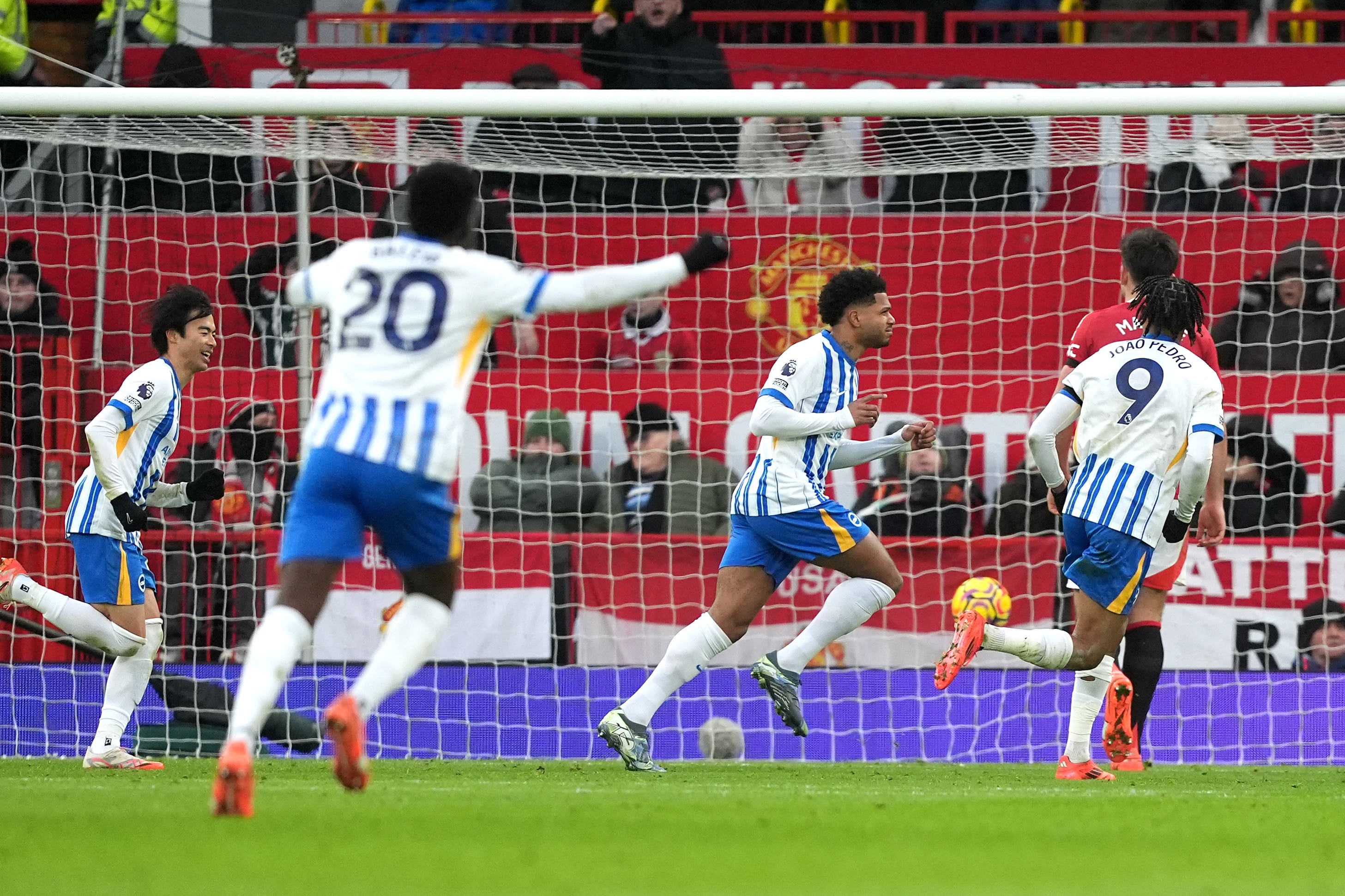 Brighton have now made it six win in their last seven Premier League matches against Manchester United (Martin Rickett/PA)