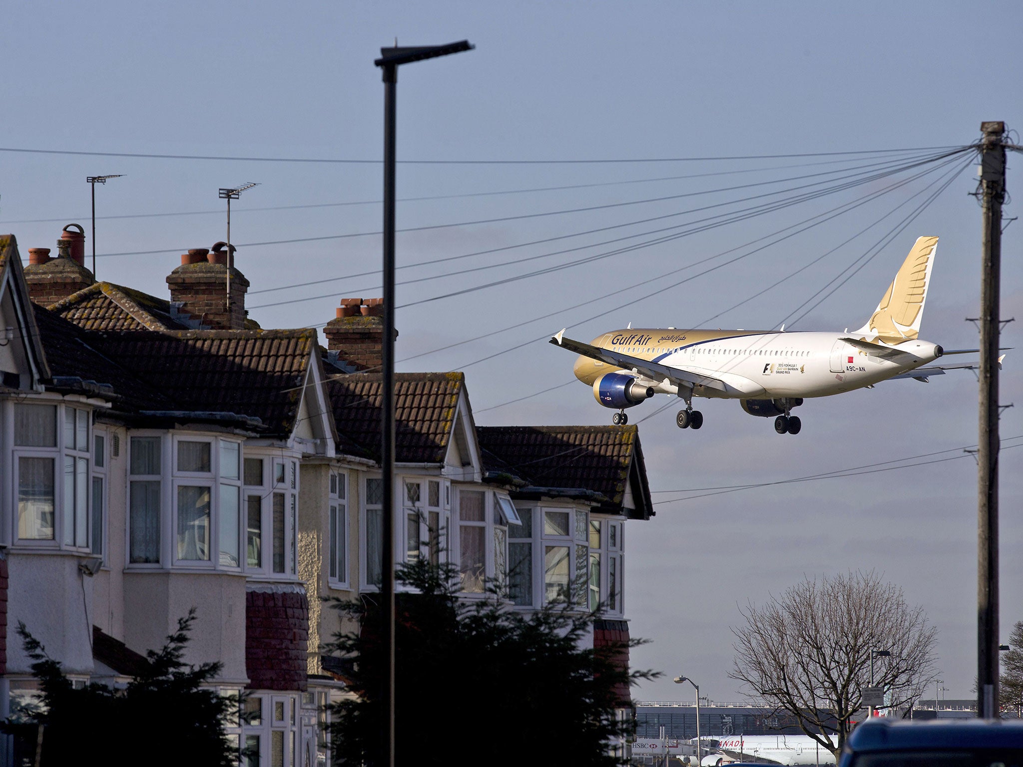 Many major UK airports are surrounded by houses