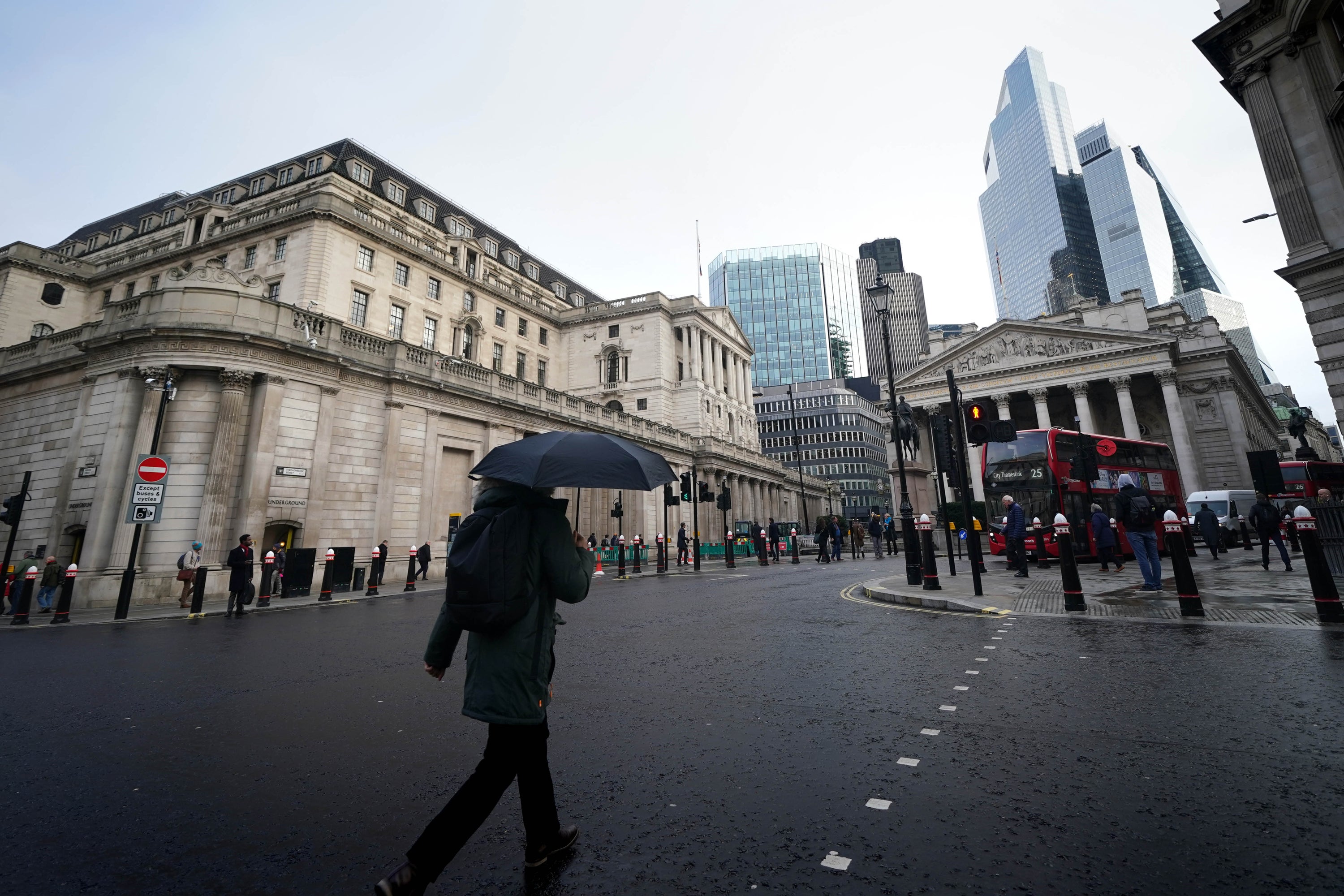 The Bank of England in London’s financial district (Yui Mok/PA)