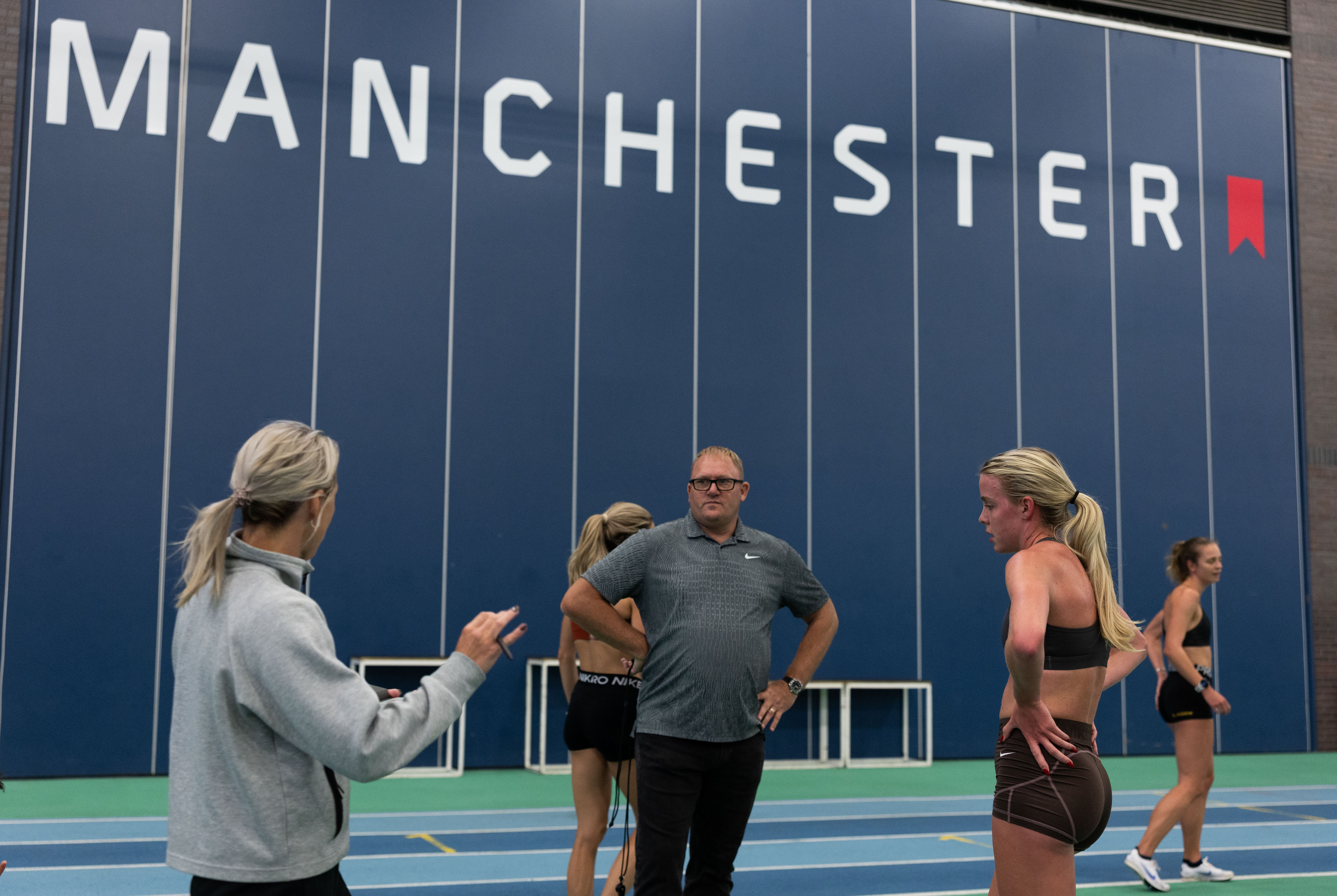 Keely Hodgkinson alongside coach Trevor Painter