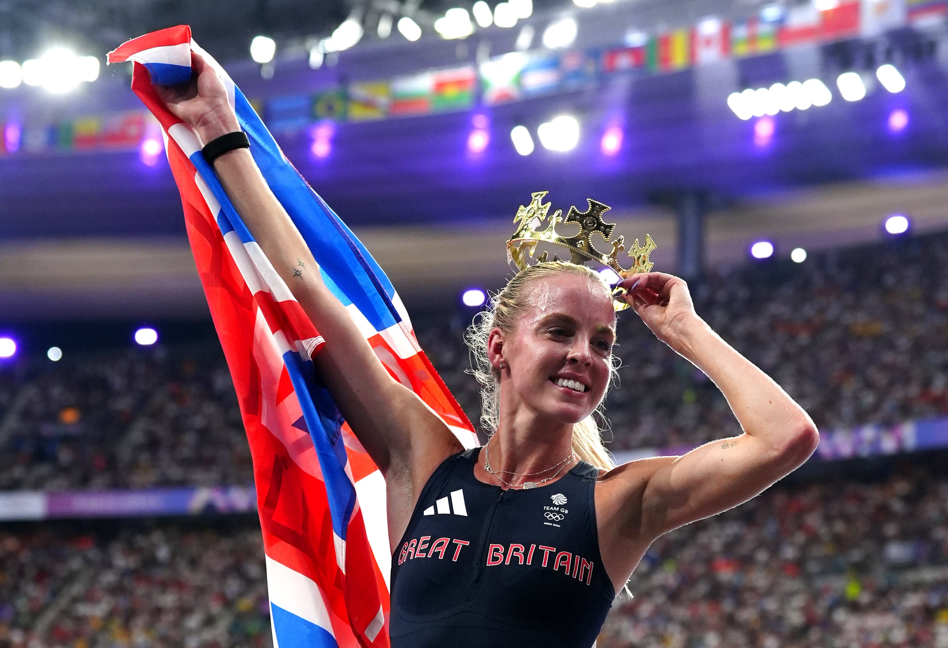 Keely Hodgkinson won 800m Olympic gold in Paris (Peter Byrne/PA)