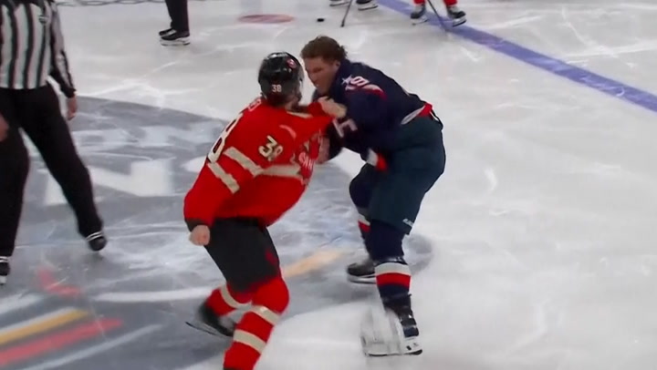 US-Canada ice hockey game turns into boxing match as players brawl over Trump