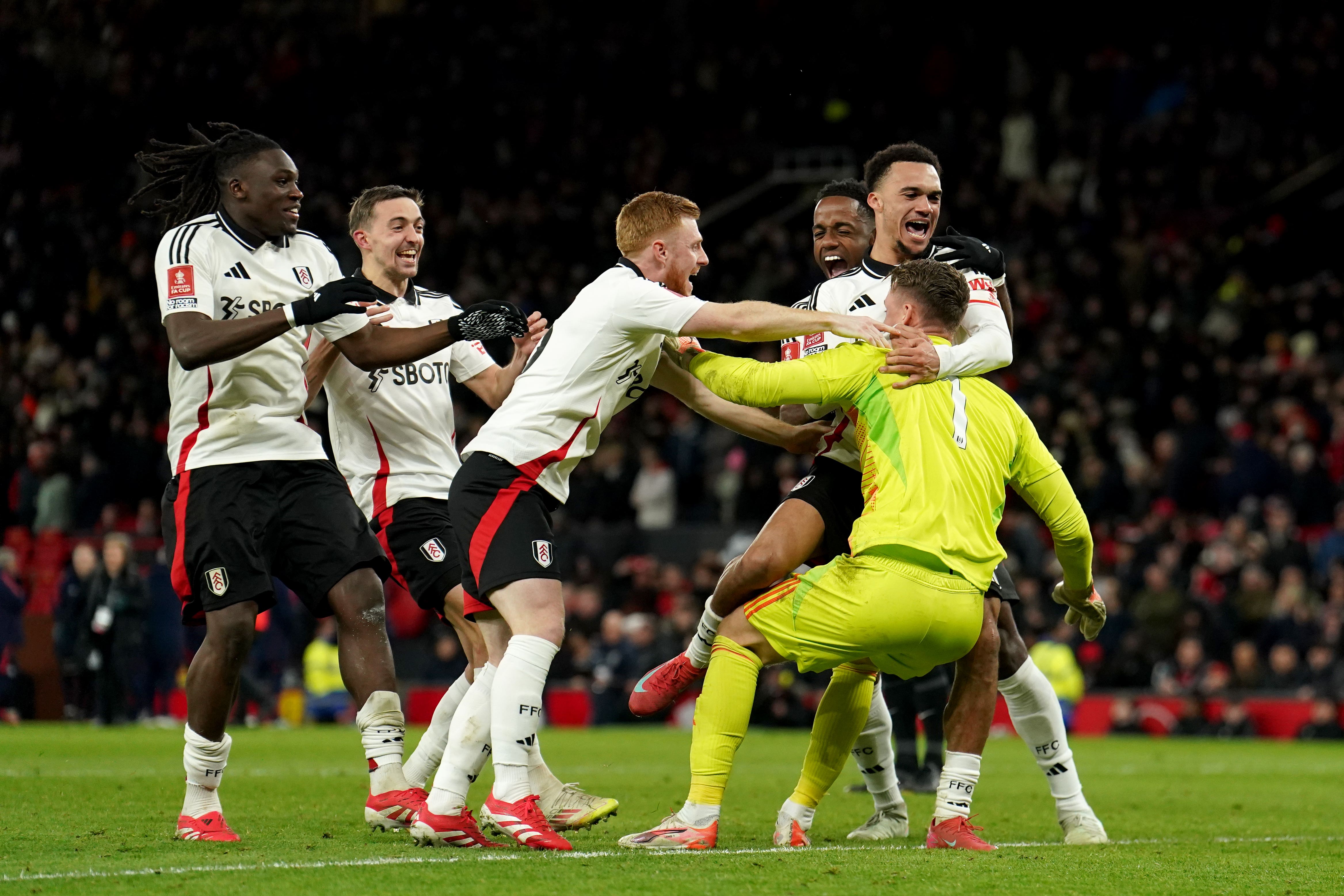 Fulham won the penalty shootout to knock Manchester United out of the FA Cup (Martin Rickett/PA)