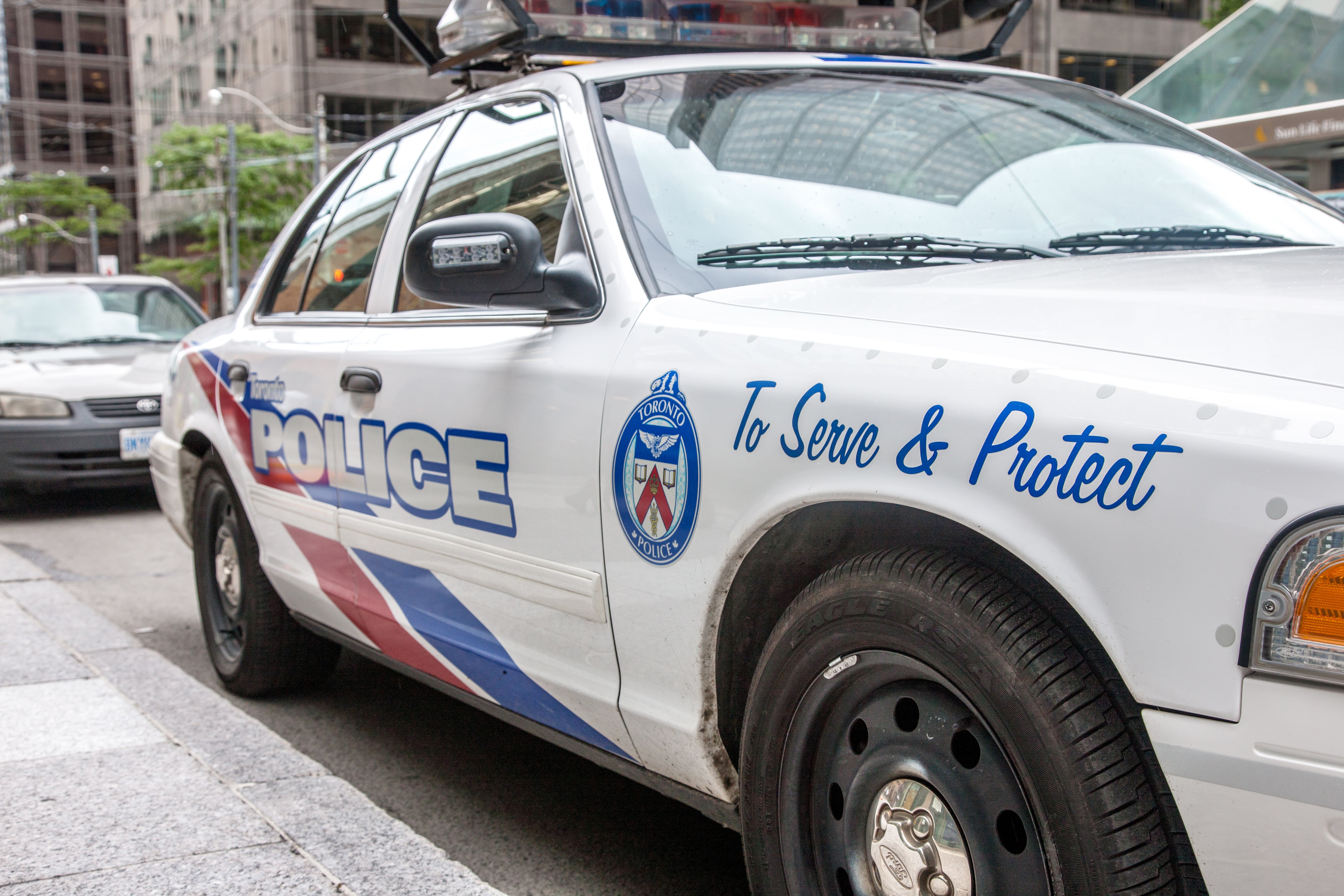 A Toronto police car seen during a separate incident