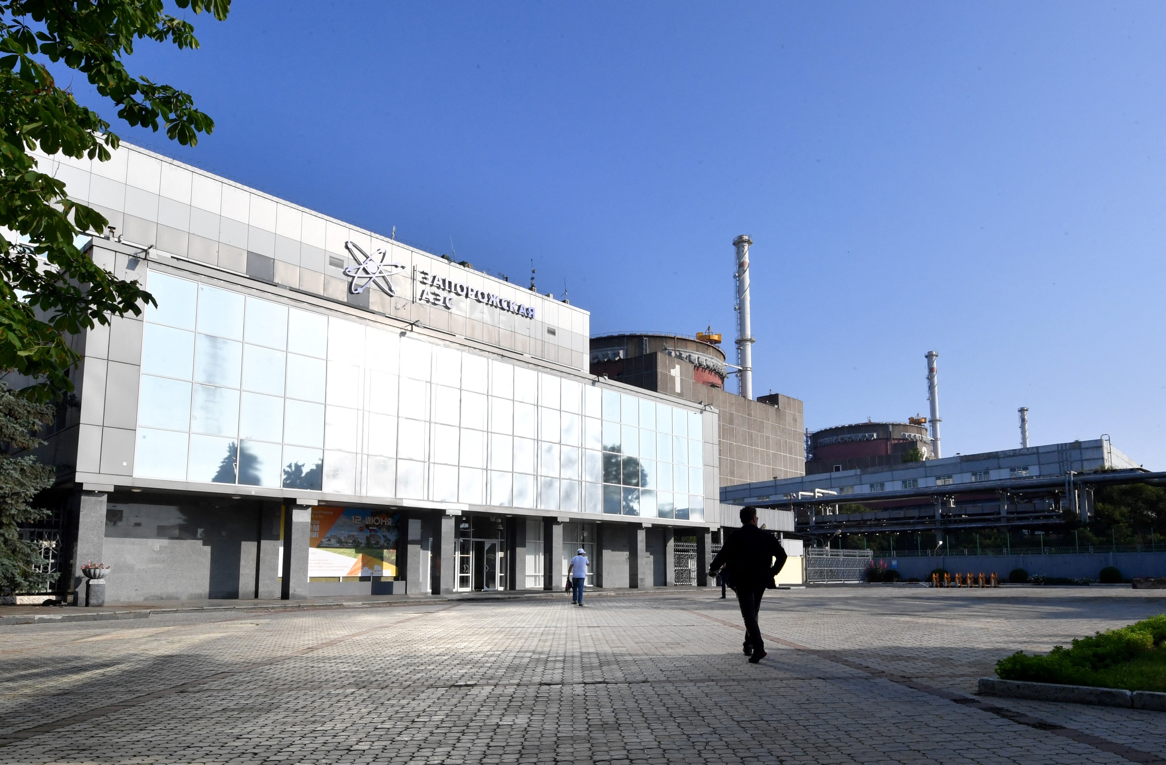 A view of the Russian-controlled Zaporizhzhia nuclear power plant in southern Ukraine