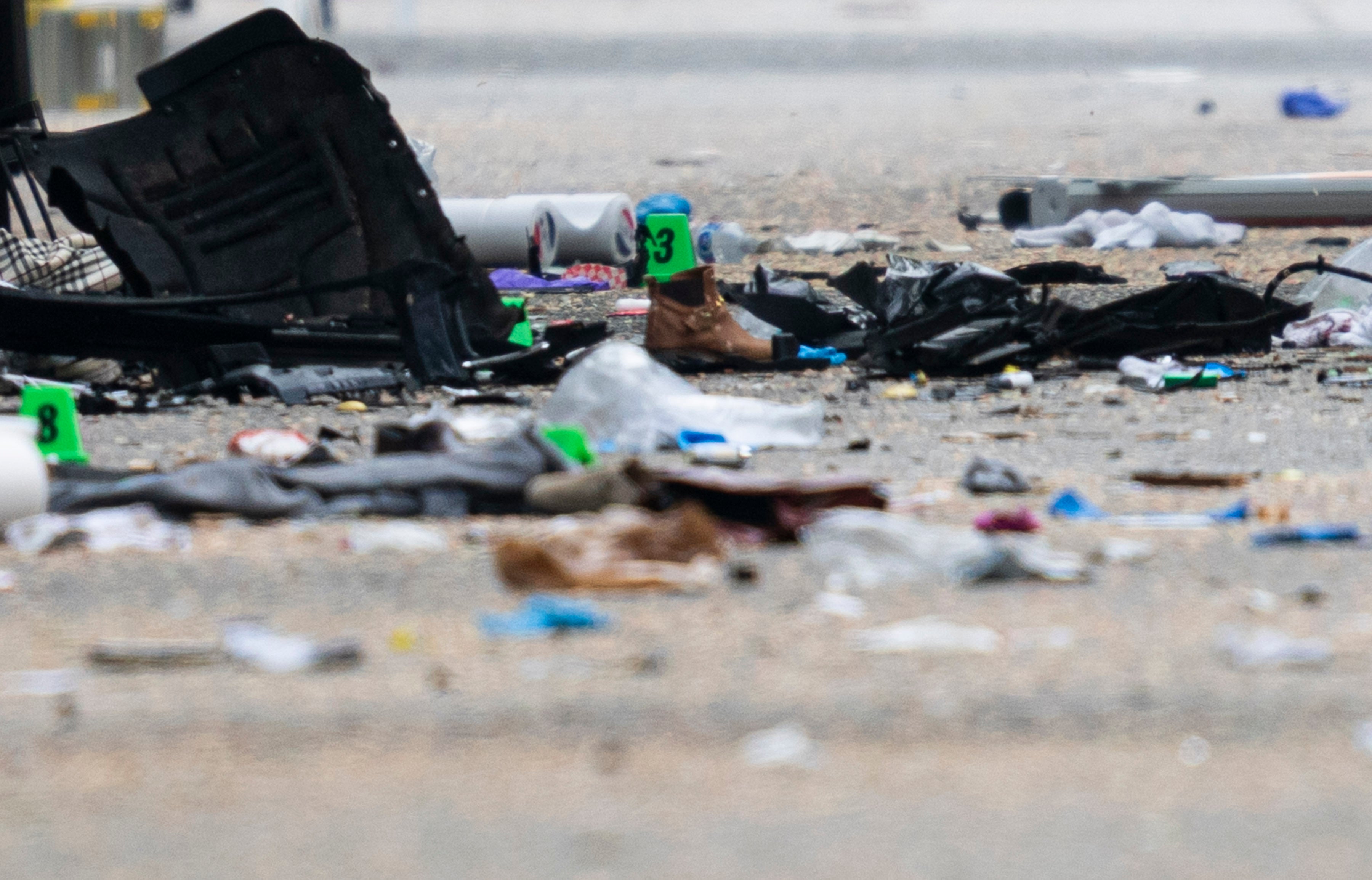 Debris following the attack in Vancouver