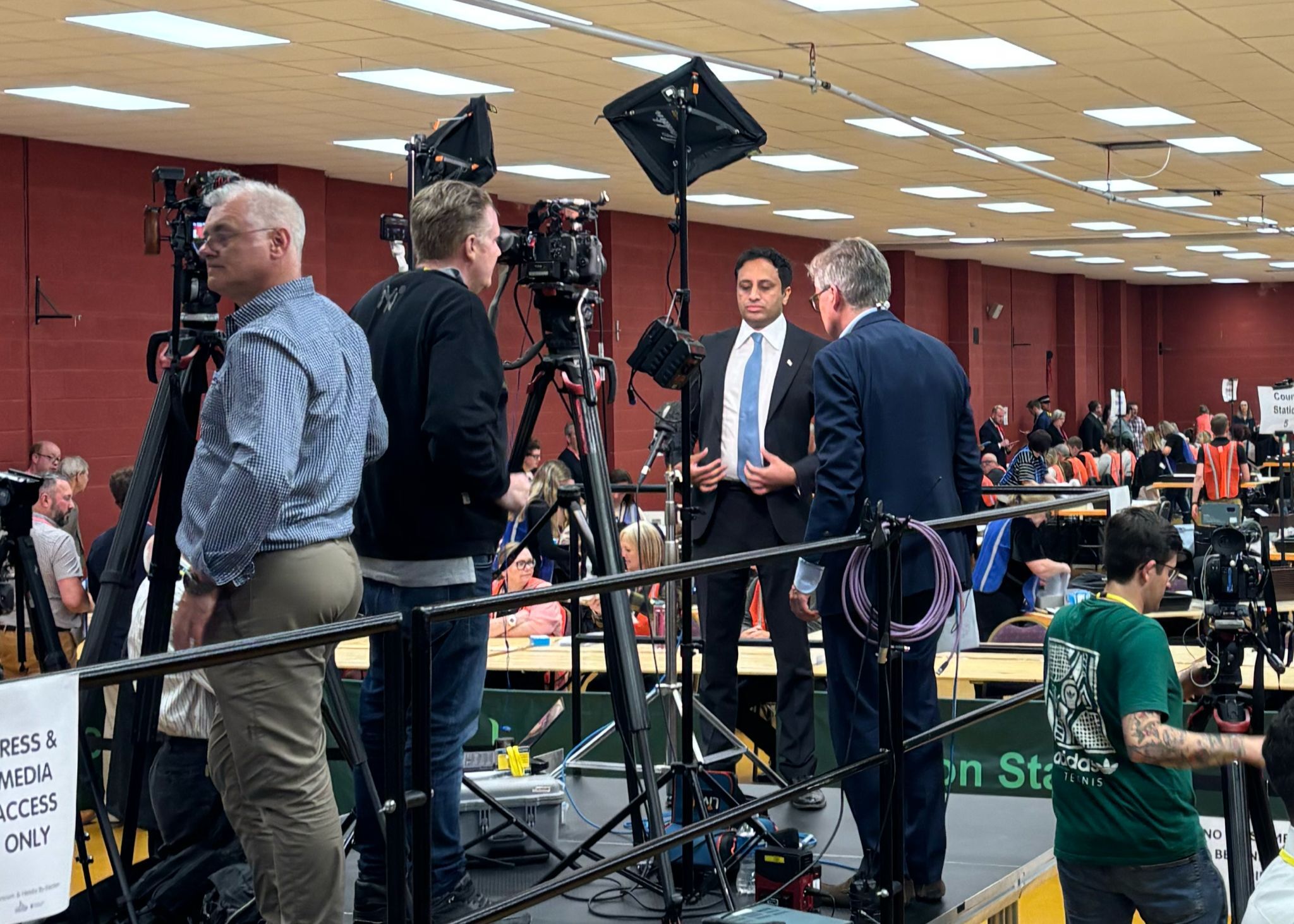 Reform UK chairman Zia Yusuf has arrived at the count hall