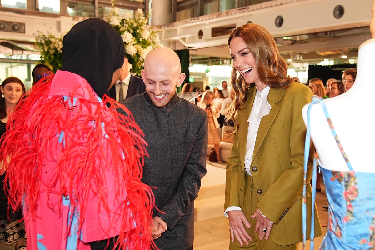 Princess of Wales presents British designer Patrick McDowell with Queen Elizabeth II Award