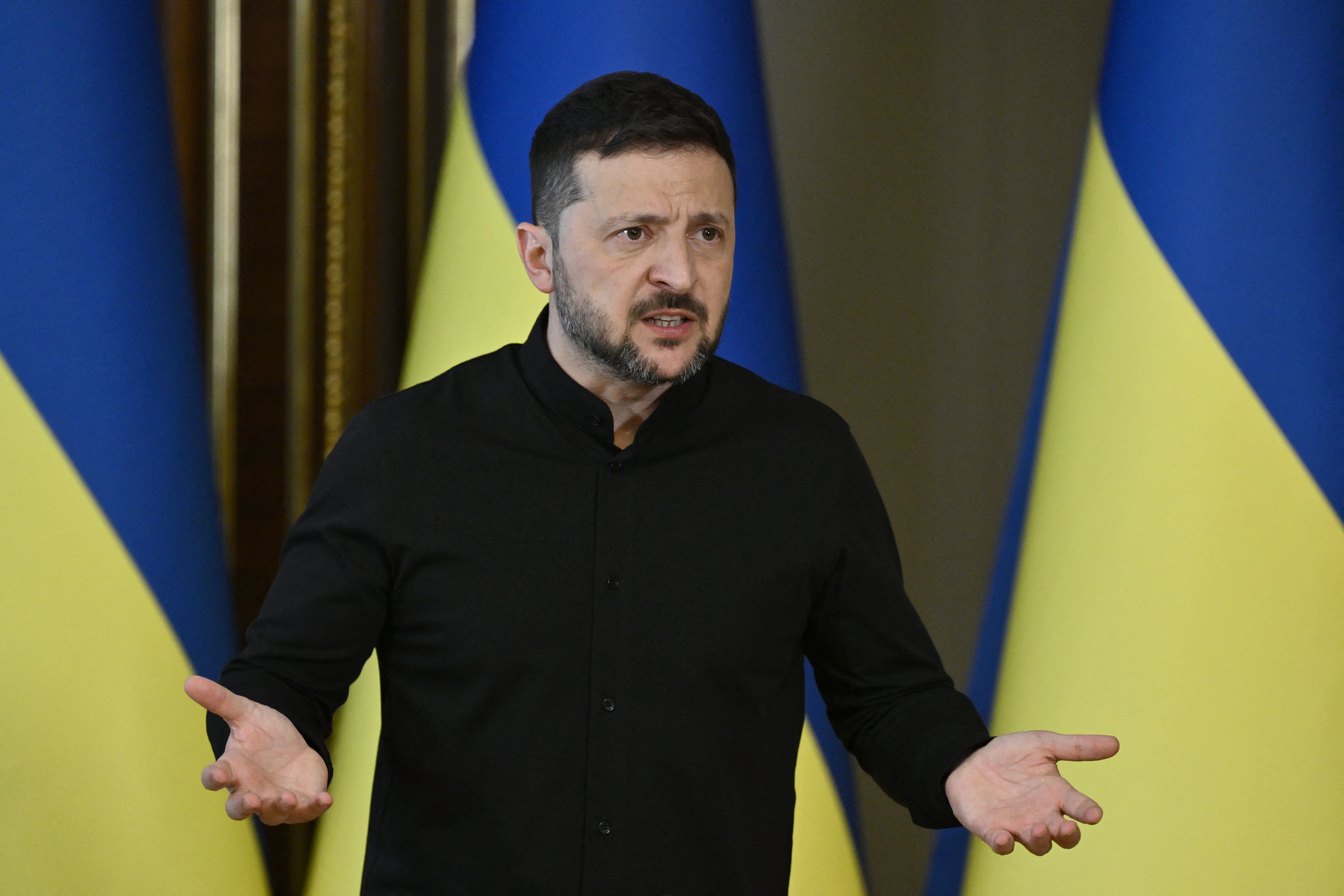 Volodymyr Zelensky holds a press conference in Kyiv